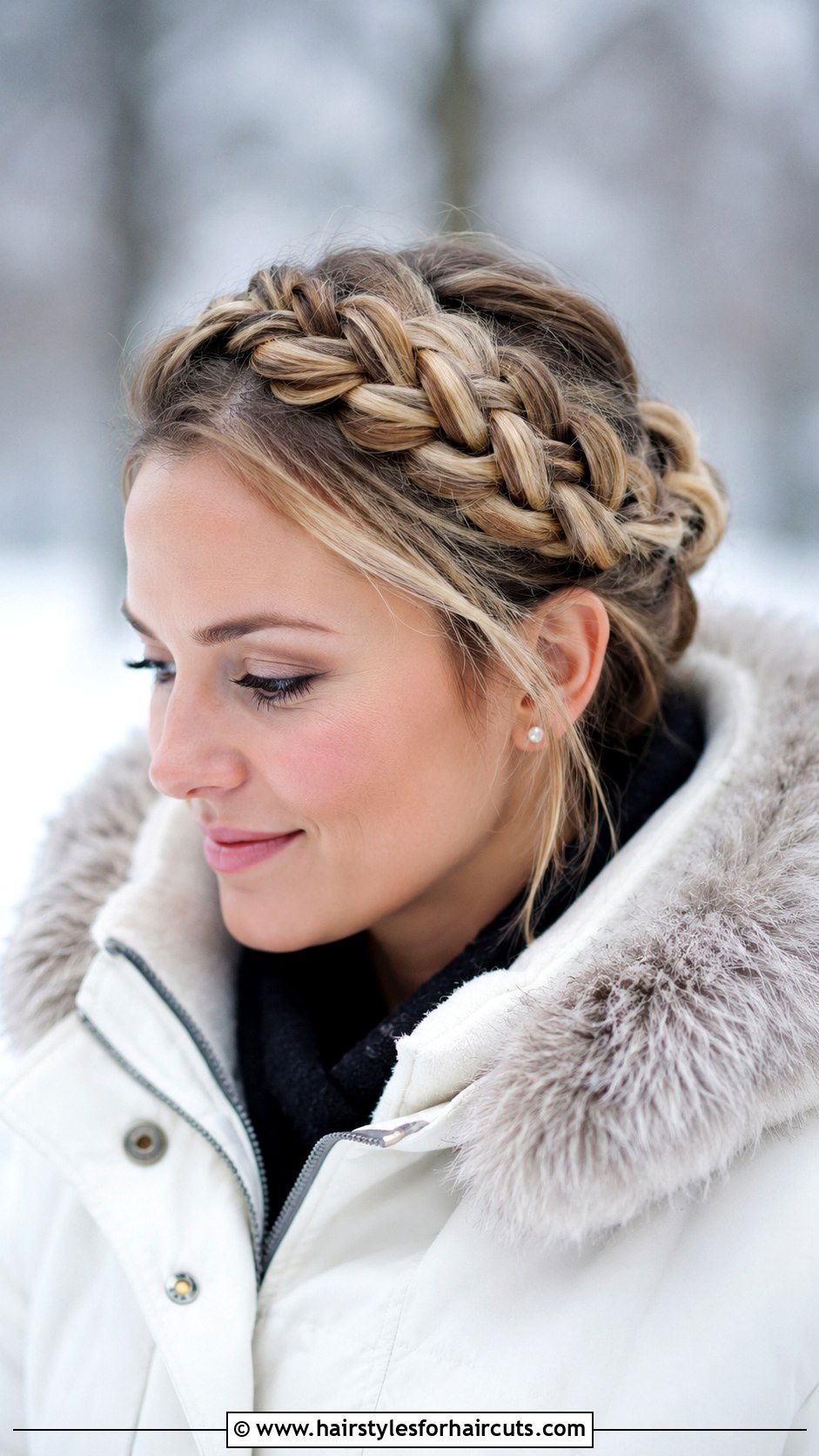 Dutch Braid Crown - 25 cute hairstyles for winter - 25 cute hairstyles for winter