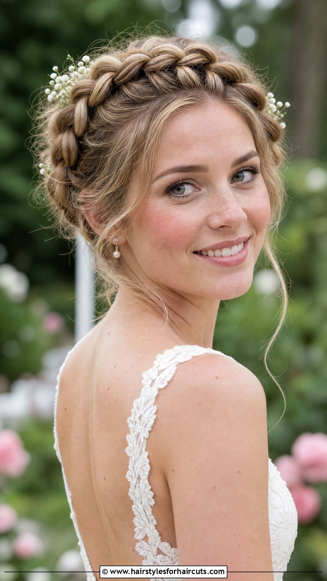 Dutch Braid Crown Wedding Hairstyle - 25 wedding hairstyles with braids - 25 wedding hairstyles with braids