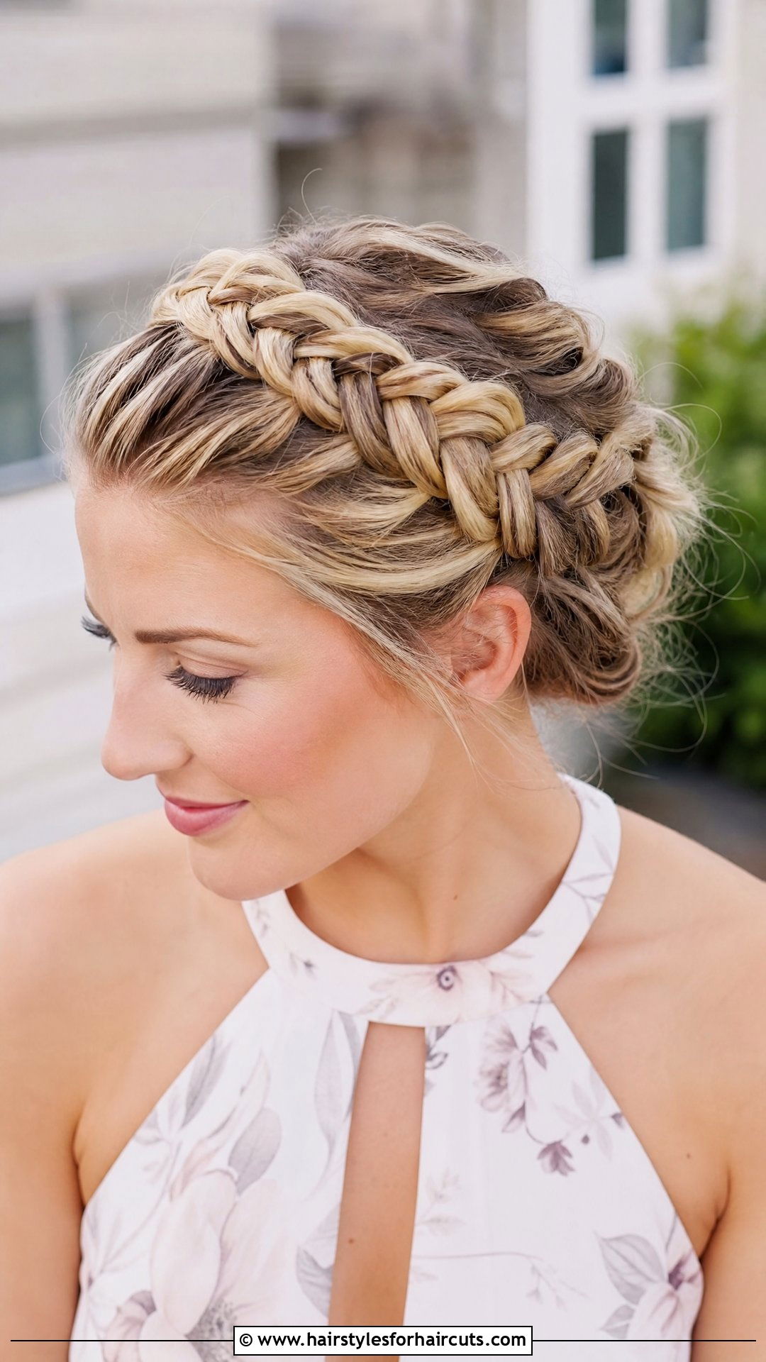 Dutch Braid Crown for Short Hair - 25 pageant hairstyles for short hair - 25 pageant hairstyles for short hair