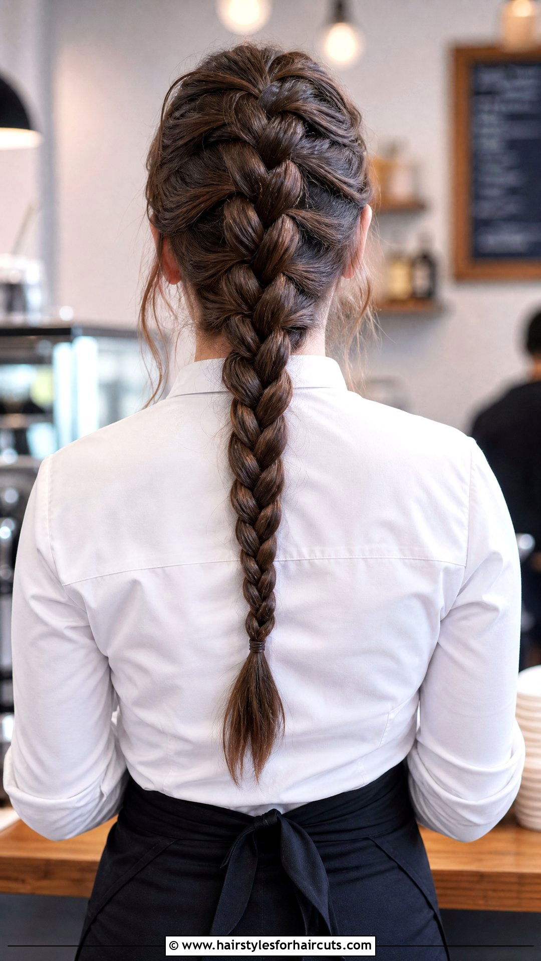 Dutch Braid For Long Shifts - 25 food service hairstyles for long hair - 25 food service hairstyles for long hair