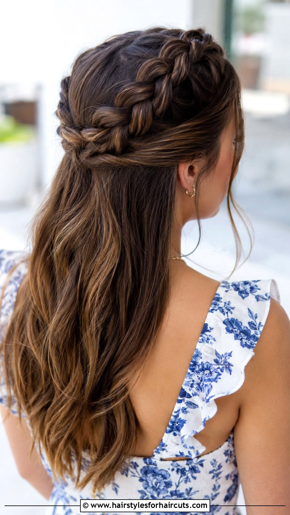 Dutch Braid Half Up Half Down - 25 braids hairstyles for straight hair - 25 braids hairstyles for straight hair
