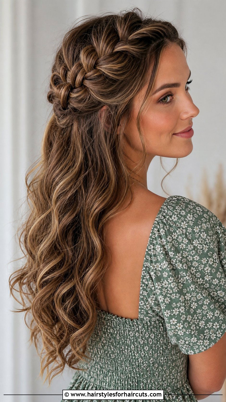 Dutch Braid Half Updo - 25 half updo prom hairstyles for medium hair - 25 half updo prom hairstyles for medium hair