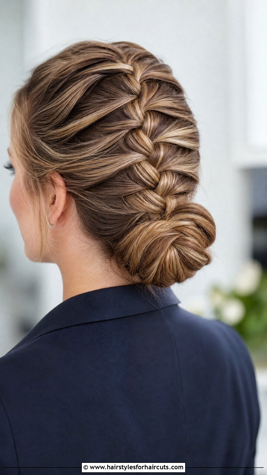 Dutch Braid Low Bun - 25 flight attendant hairstyles - 25 flight attendant hairstyles