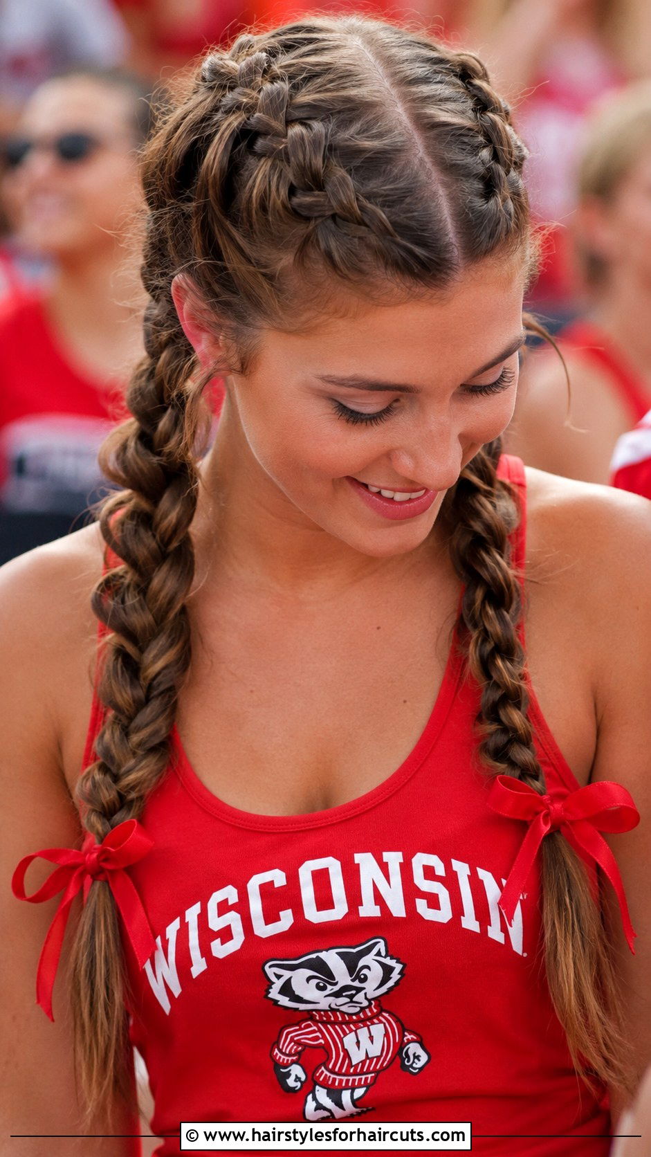 Dutch Braid Pigtails Game Day Hairstyle - 25 game day hairstyles - 25 game day hairstyles