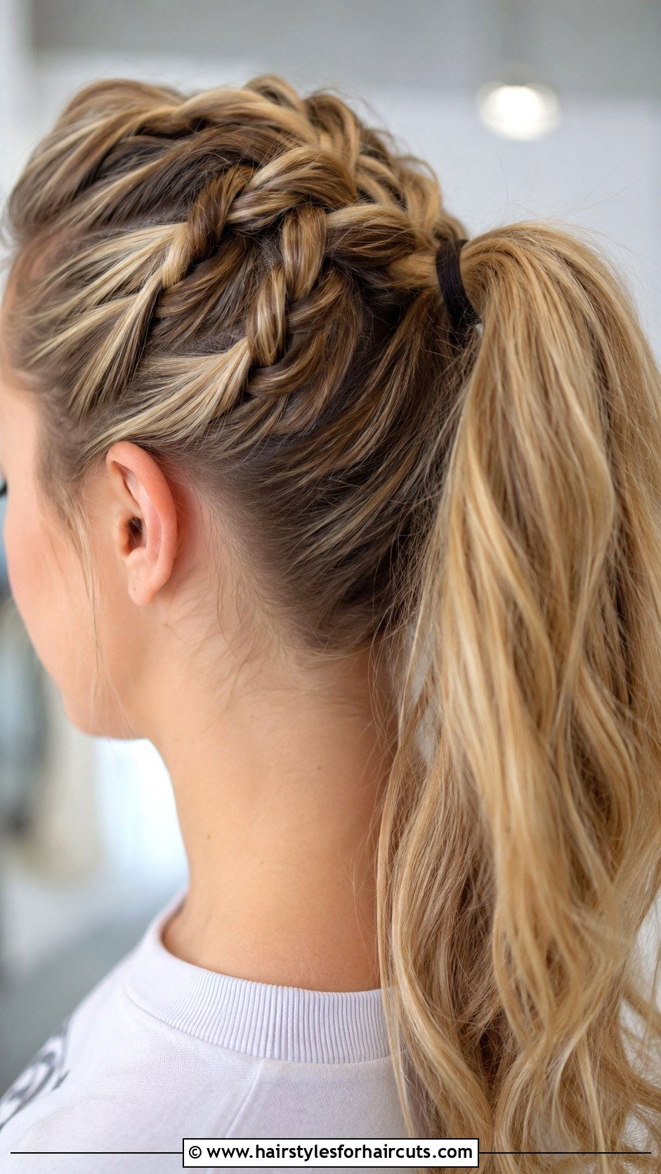 Dutch Braid Ponytail - 25 easter hairstyles for long hair - 25 easter hairstyles for long hair