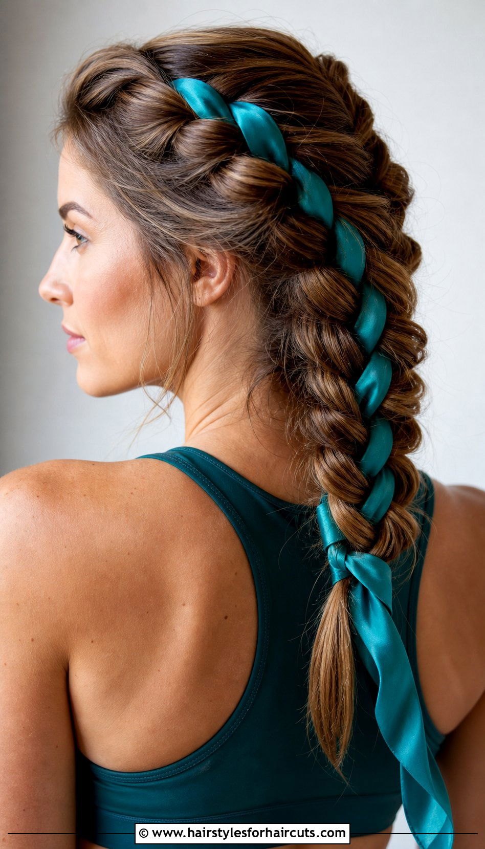 Dutch Braid With Scarf Ribbon - 25 scarf hairstyles for long hair - 25 scarf hairstyles for long hair