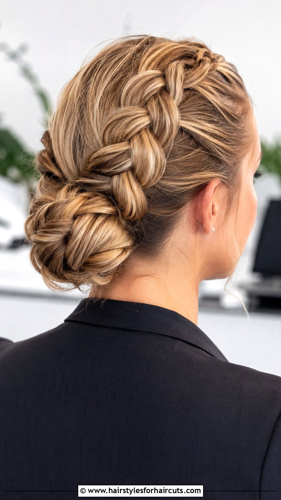 Dutch Braided Low Bun - 25 complex hairstyles - 25 complex hairstyles