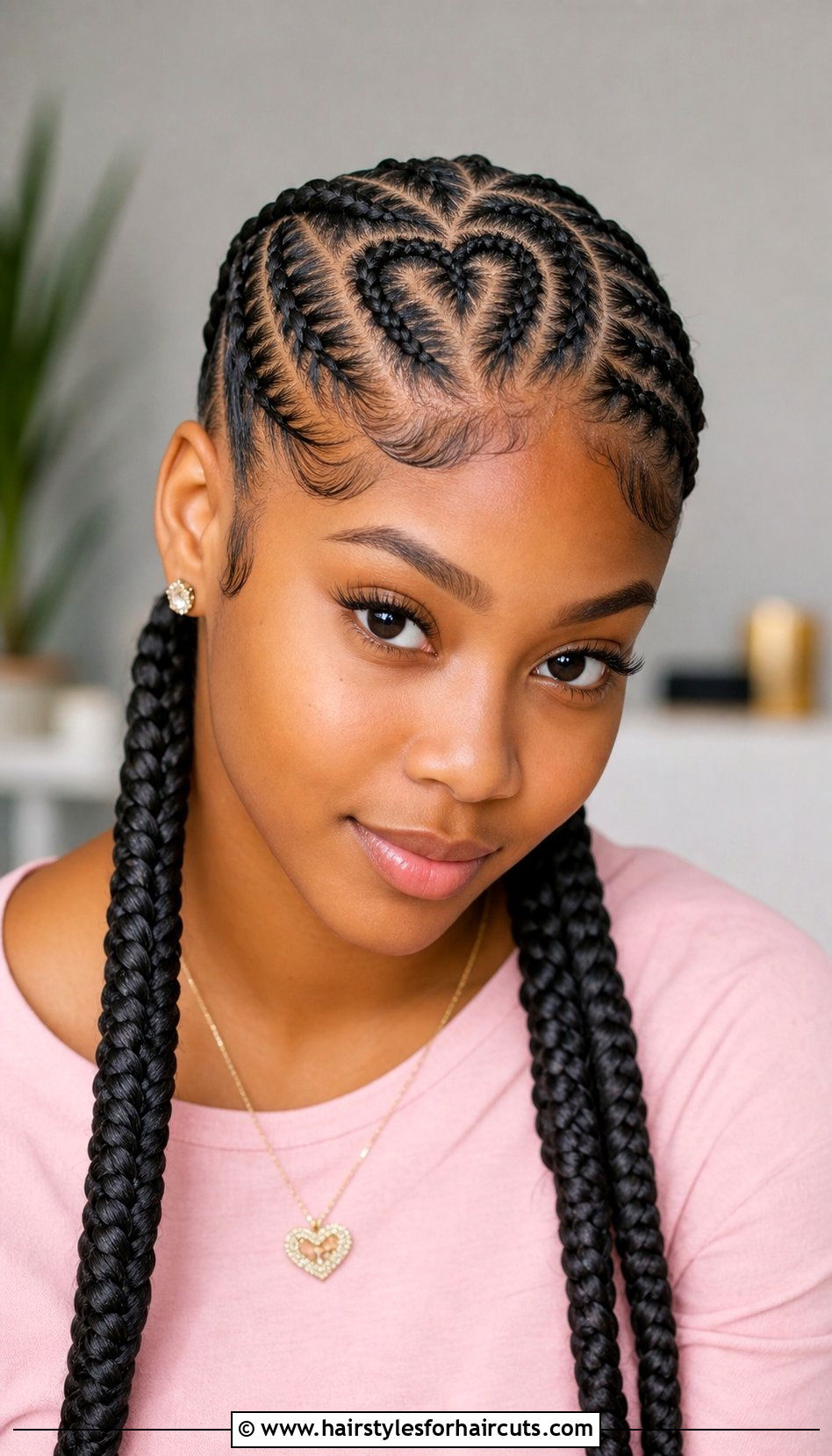 Dutch Braids With Heart Design - 25 dutch braid hairstyles for black hair - 25 dutch braid hairstyles for black hair