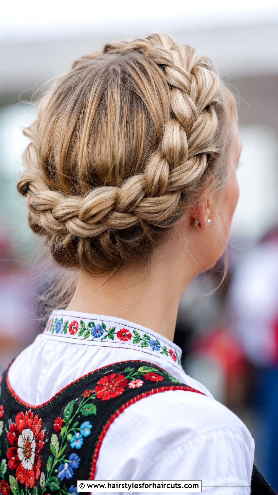 Dutch Crown Braid Updo - 25 dance hairstyles - 25 dance hairstyles
