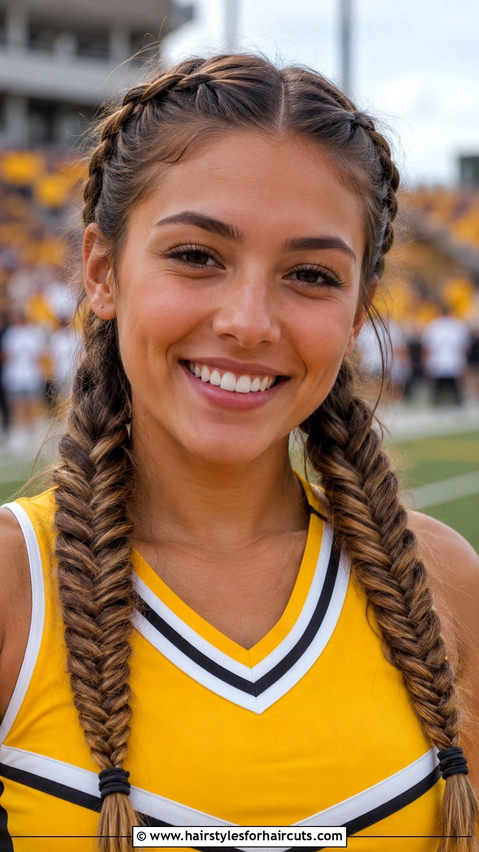 Dutch Fishtail Braided Pigtails - 25 cheerleader hairstyles - 25 cheerleader hairstyles