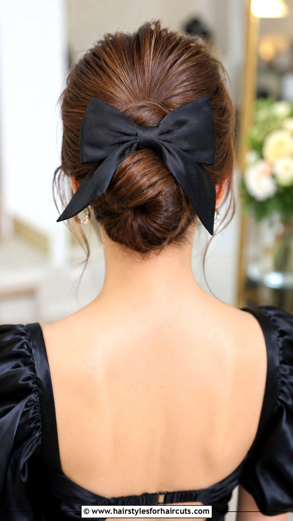 Easy Bow Bun - 25 easy formal hairstyles for long hair - 25 easy formal hairstyles for long hair