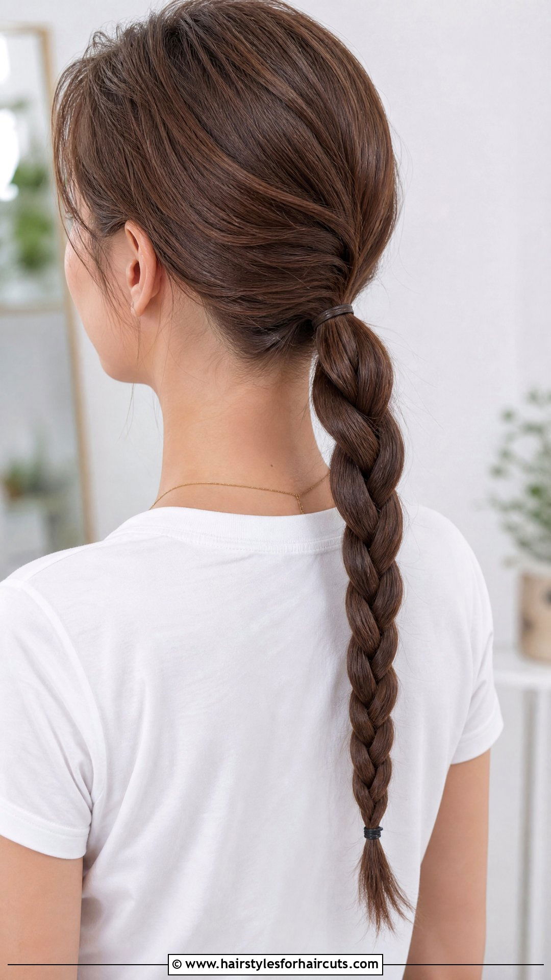 Easy Braided Low Ponytail - 25 beginner hairstyles for long hair - 25 beginner hairstyles for long hair