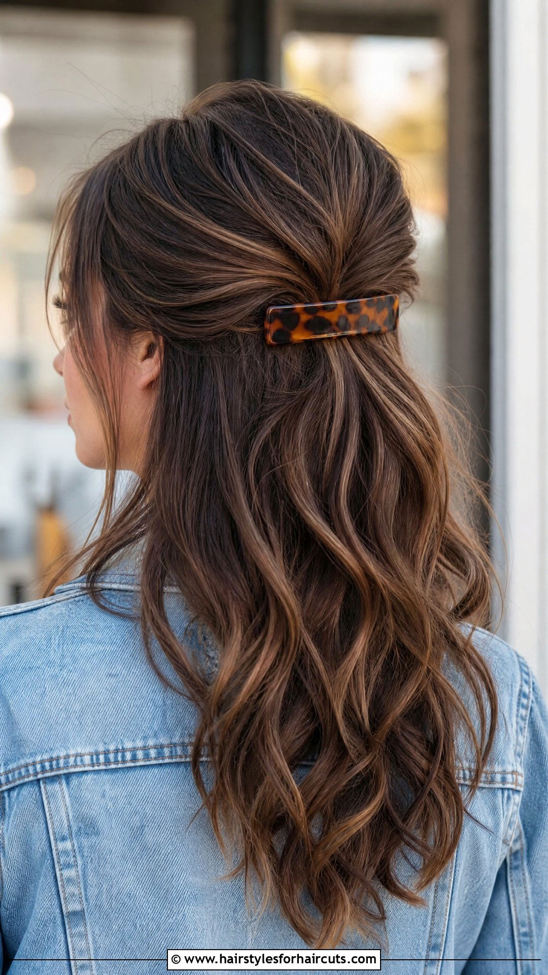 Easy Half Up Half Down Barrette Style - 25 hairstyles with barrettes - 25 hairstyles with barrettes