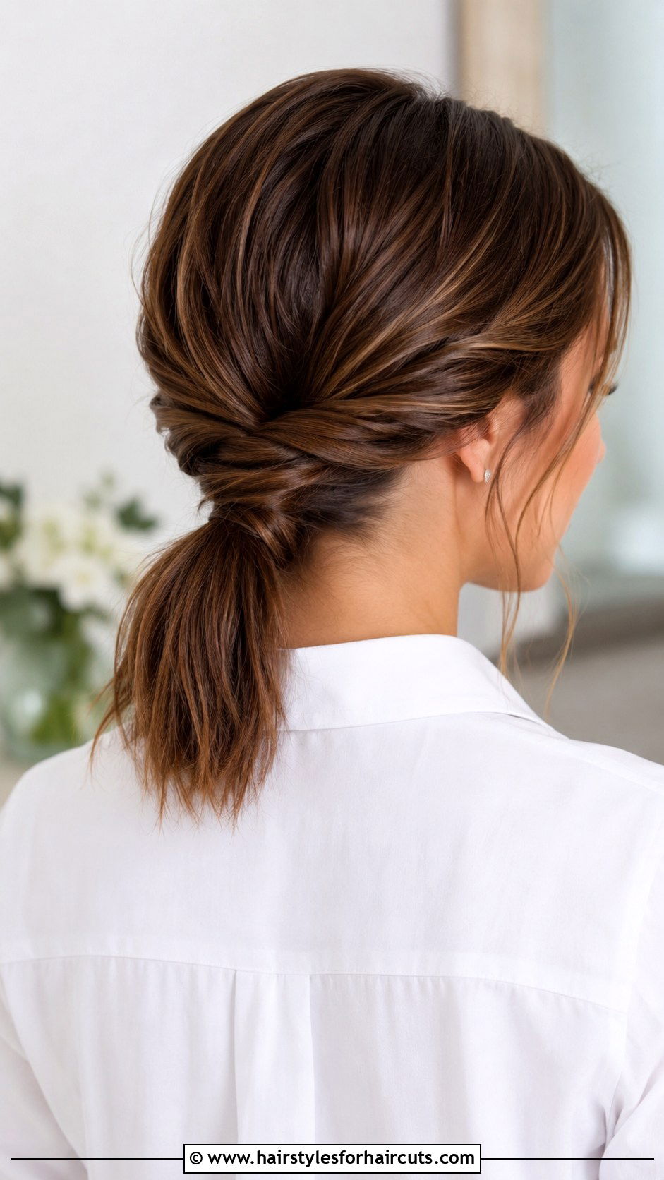 Easy Twisted Ponytail Updo - 25 easy updo hairstyles for short hair - 25 easy updo hairstyles for short hair