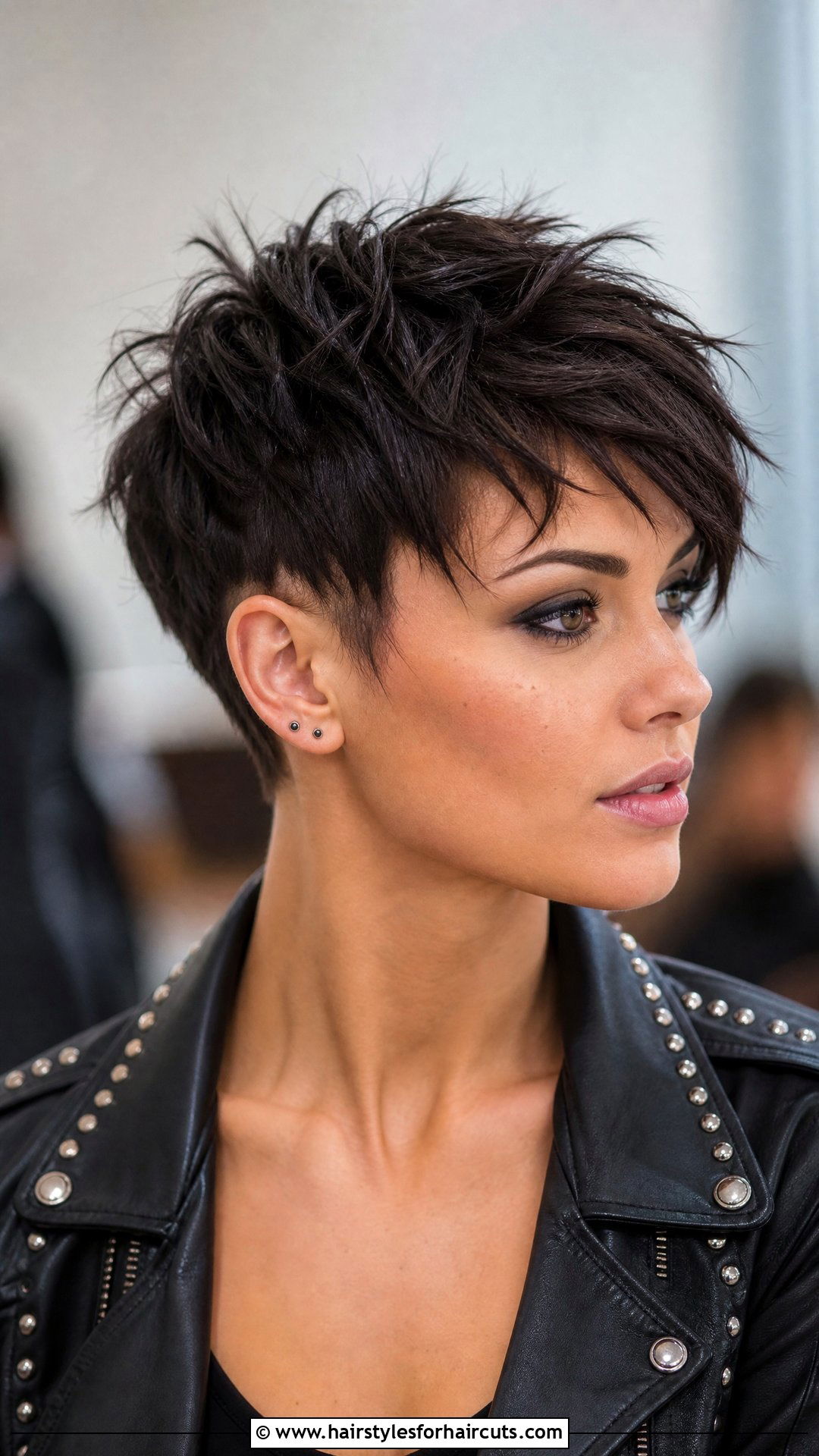 Edgy Layered Pixie - 25 thick hair short layered haircuts - 25 thick hair short layered haircuts