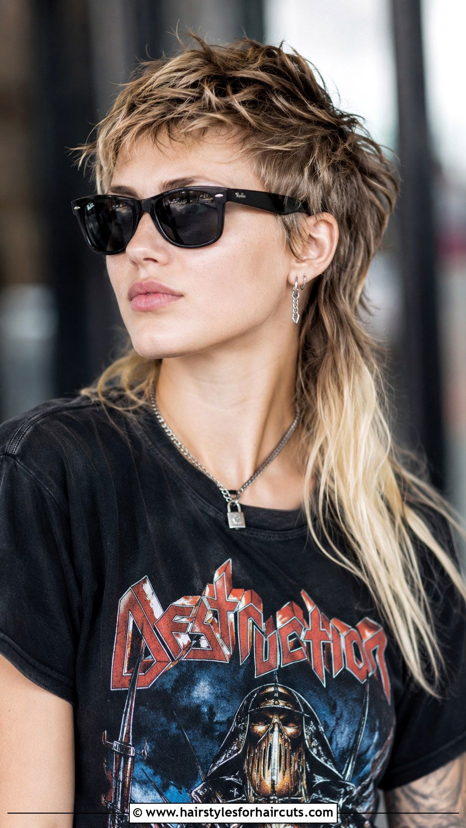 Edgy Mullet With Bleached Ends - 25 haircuts and color - 25 haircuts and color