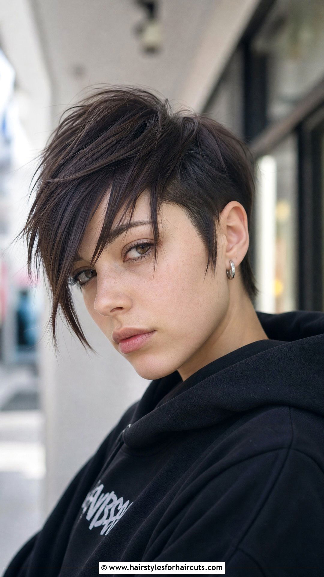 Edgy Pixie Cut With Disconnected Fringe - 25 fringe haircuts - 25 fringe haircuts
