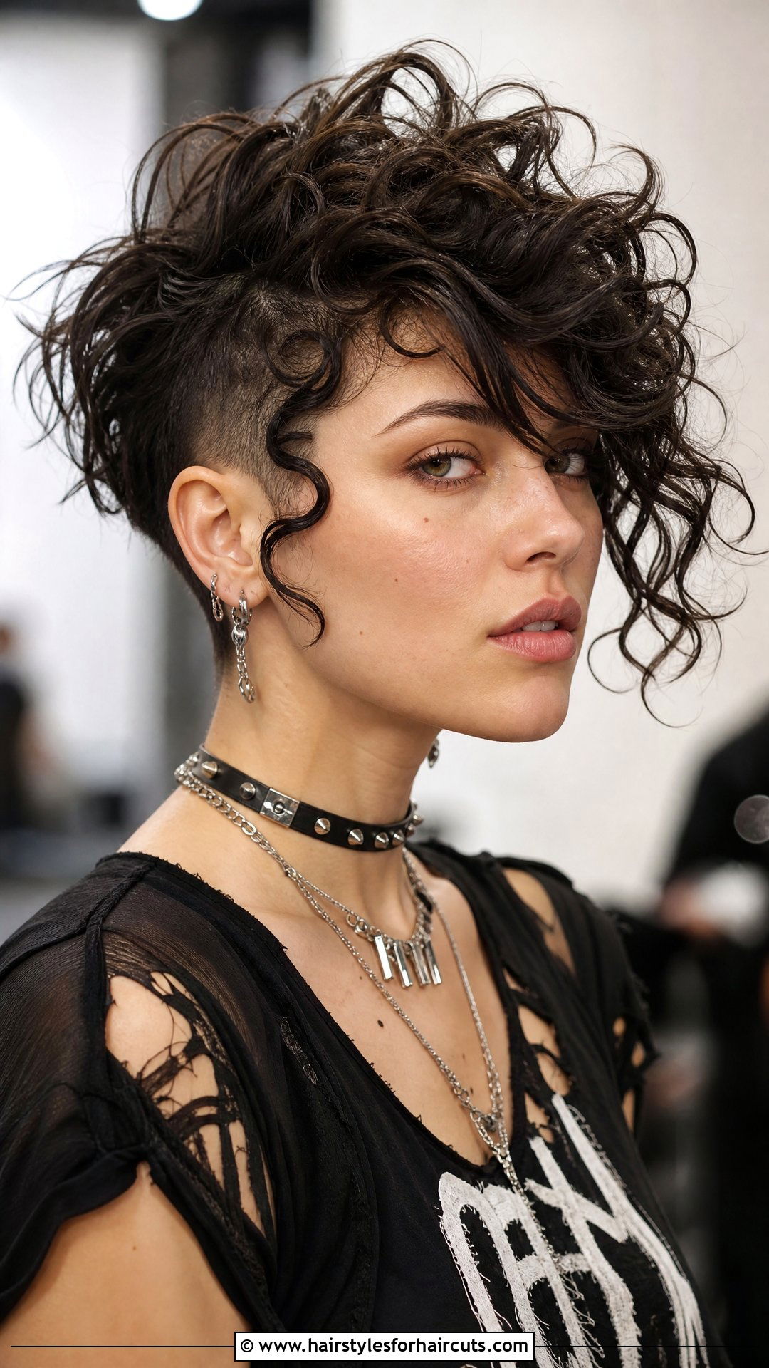 Edgy Short Curly Shag - 25 short shag haircuts for curly hair - 25 short shag haircuts for curly hair