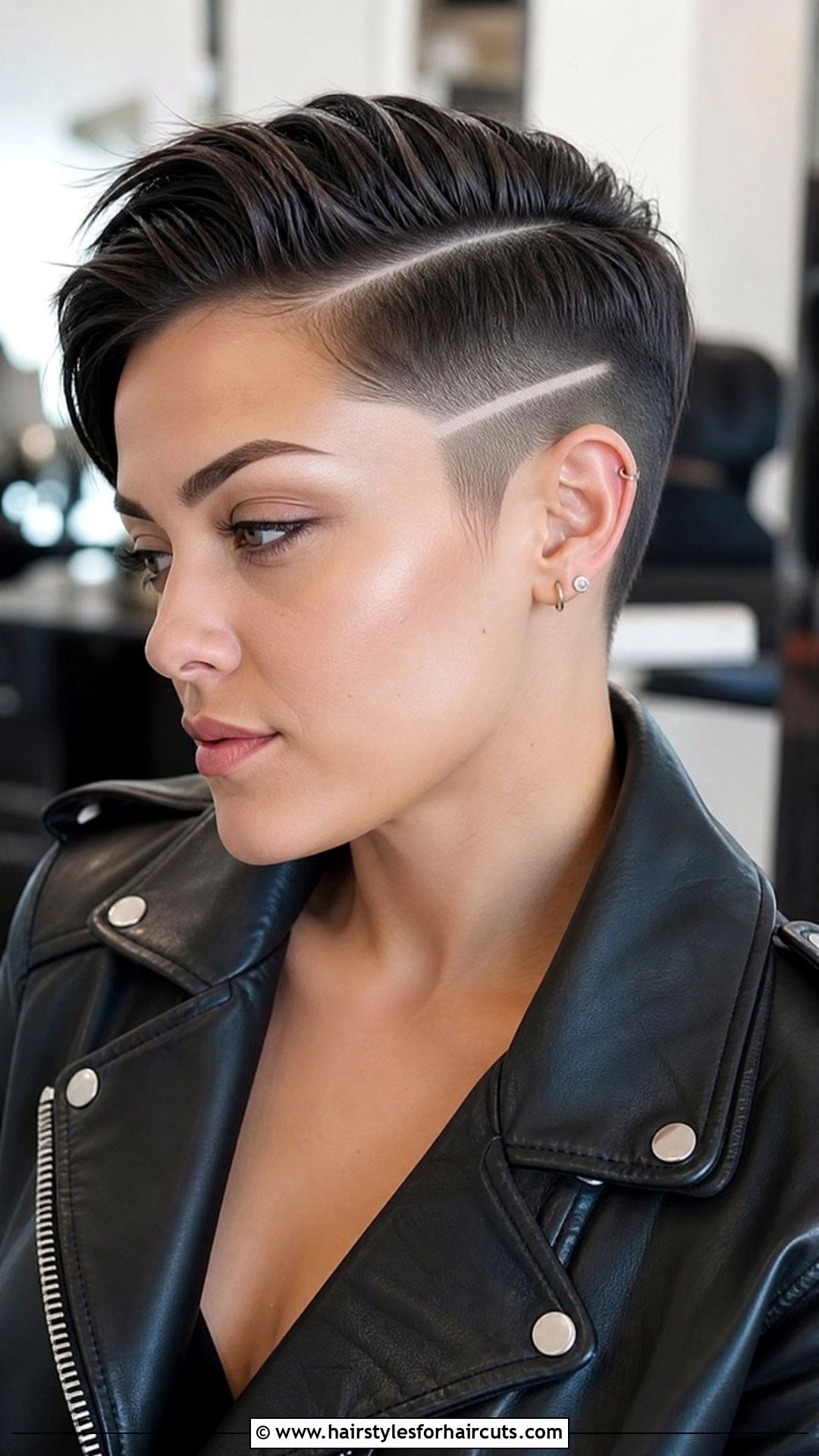 Edgy Short Pixie With Hard Part Undercut - 25 fine hair undercut very short pixie haircuts - 25 fine hair undercut very short pixie haircuts
