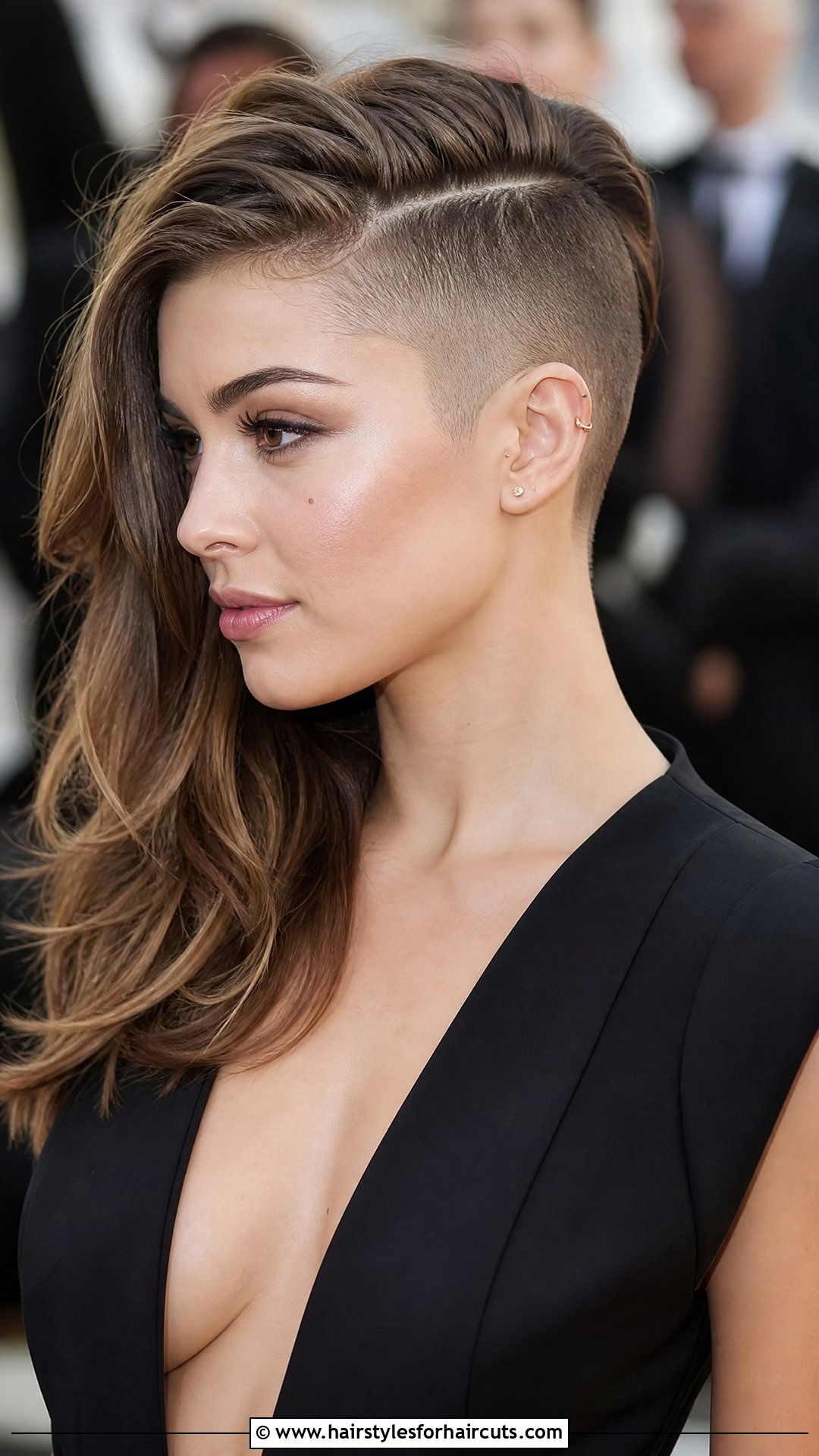 Edgy Side Shave Prom Look - 25 prom hairstyles for short hair - 25 prom hairstyles for short hair