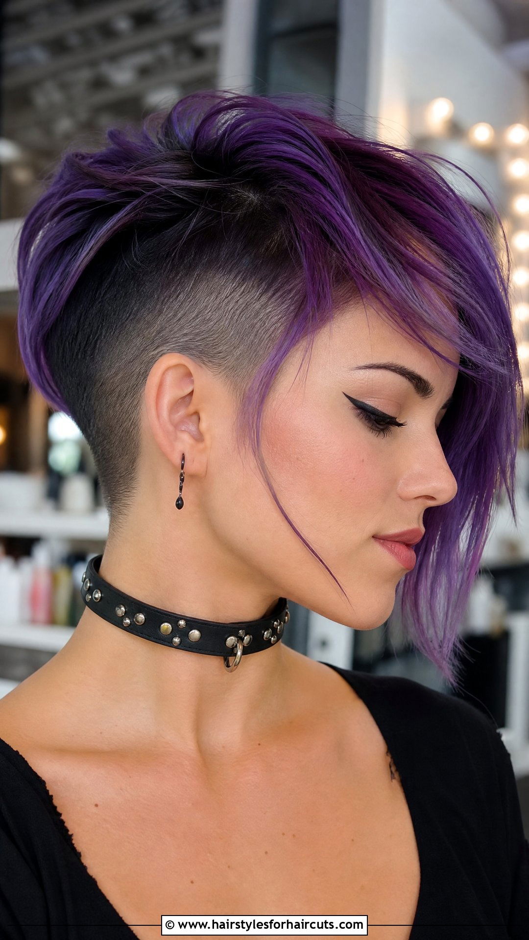 Edgy Undercut Witch Bob - 25 witch hairstyles for short hair - 25 witch hairstyles for short hair