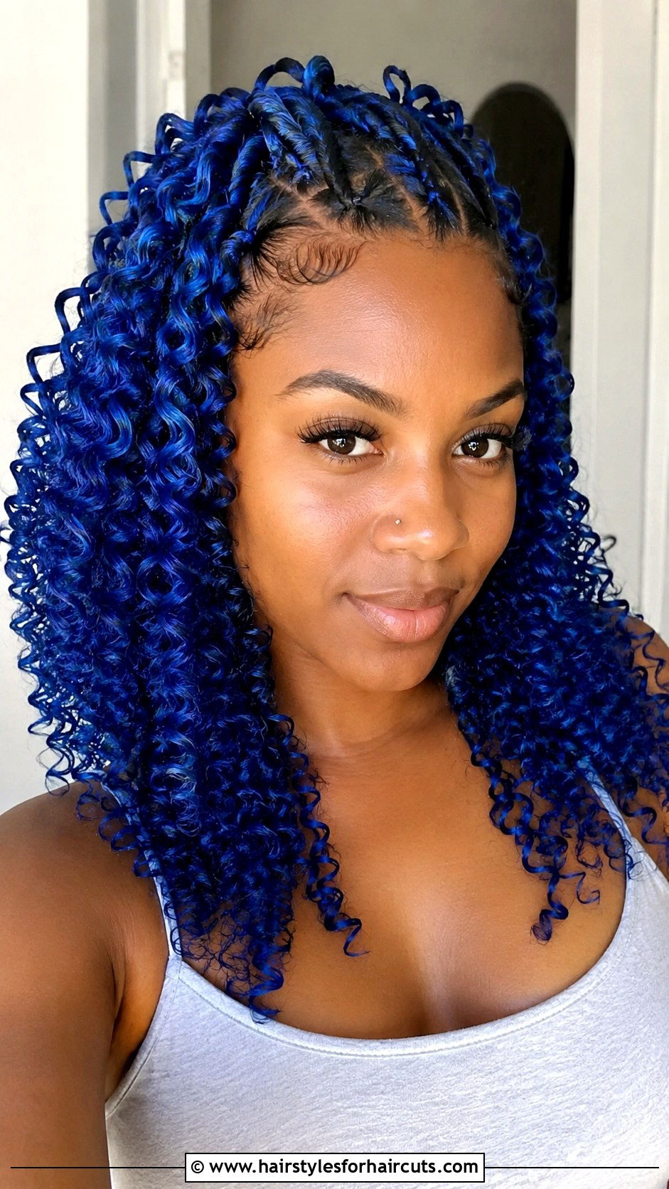 Electric Blue Crochet Hair - 25 blue hairstyles - 25 blue hairstyles