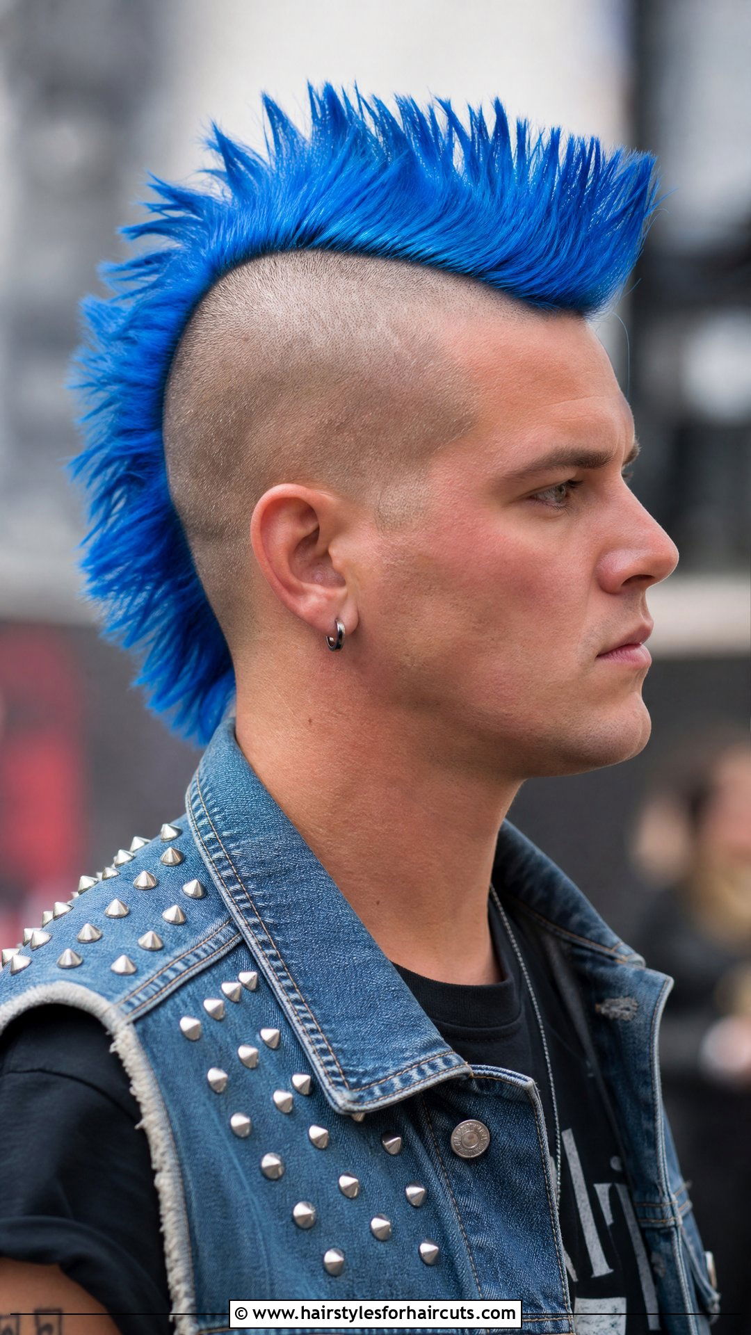 Electric Blue Mohawk - 25 funny haircuts - 25 funny haircuts
