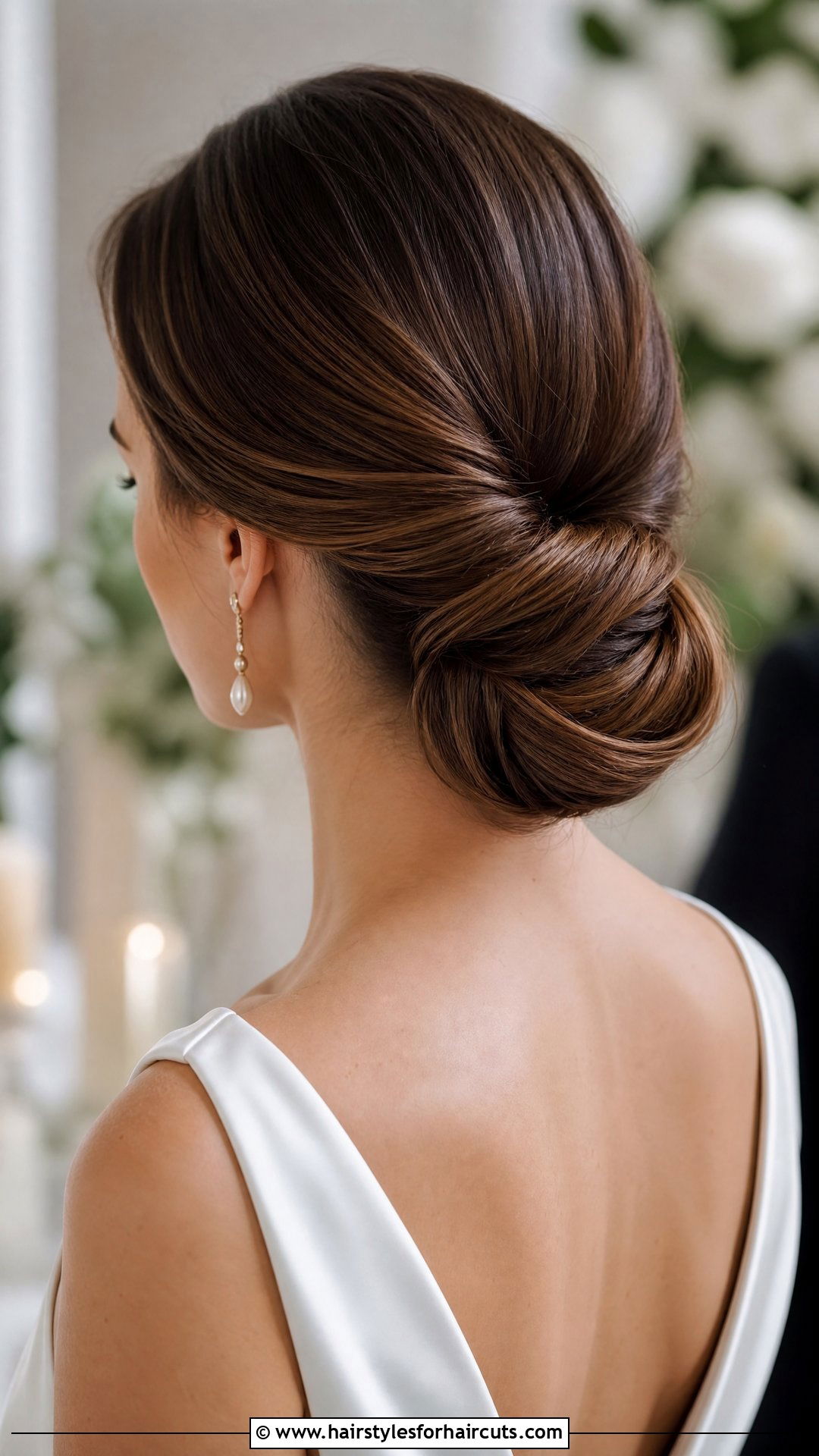 Elegant Chignon Updo - 25 wedding haircuts - 25 wedding haircuts