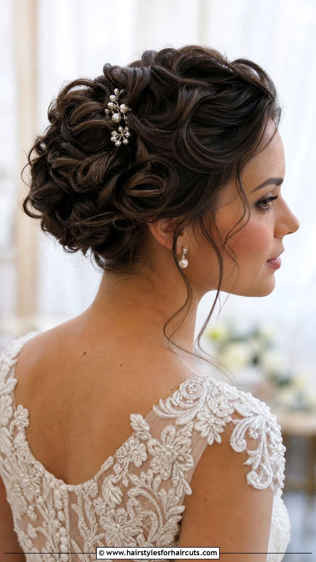 Elegant Curly Bridal Updo - 25 wedding hairstyles for curly hair - 25 wedding hairstyles for curly hair