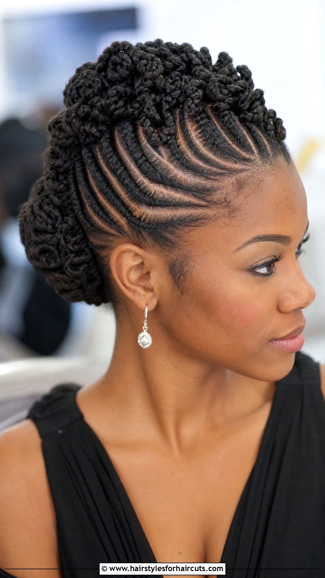 Elegant Flat Twist Updo Natural Hair - 25 formal hairstyles for natural hair - 25 formal hairstyles for natural hair