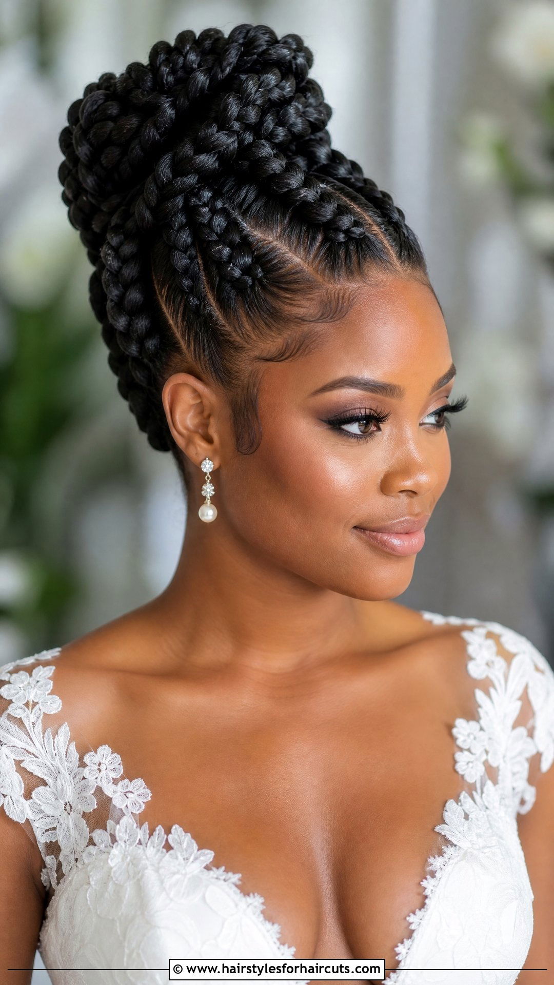 Elegant Goddess Braids Updo - 25 wedding hairstyles for black women - 25 wedding hairstyles for black women