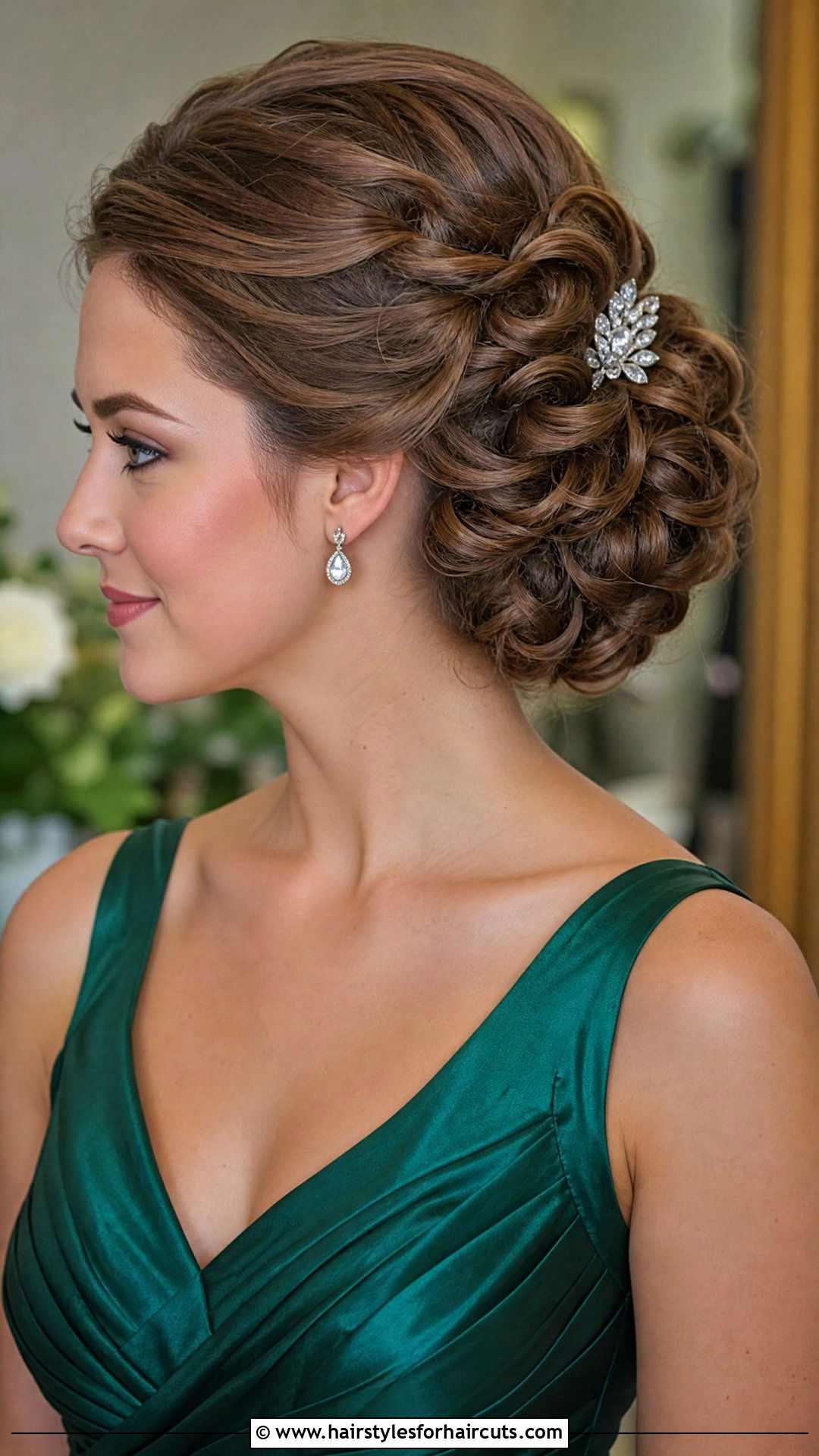 Elegant Side Pinned Curls - 25 pageant hairstyles for short hair - 25 pageant hairstyles for short hair