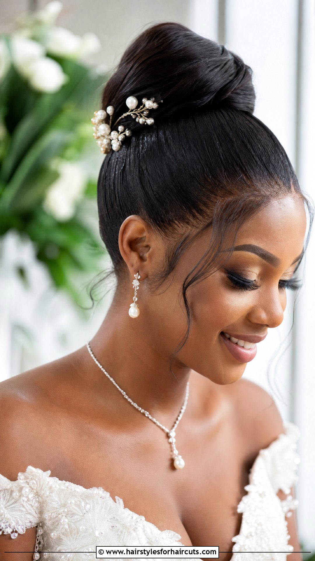Elegant Top Knot With Accessories - 25 wedding hairstyles for black women - 25 wedding hairstyles for black women