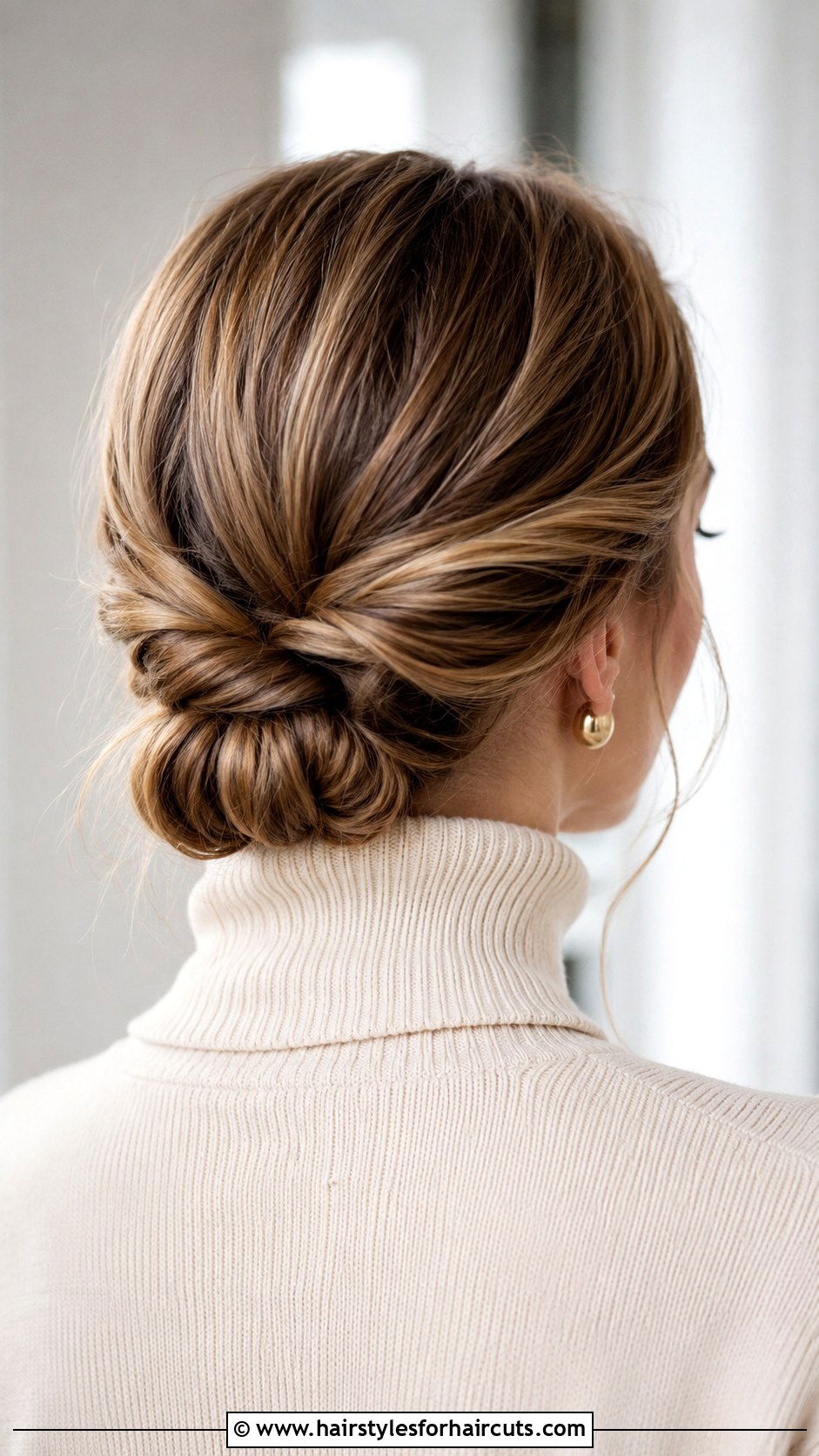 Elegant Twisted Low Chignon - 25 thanksgiving hairstyles for long hair - 25 thanksgiving hairstyles for long hair