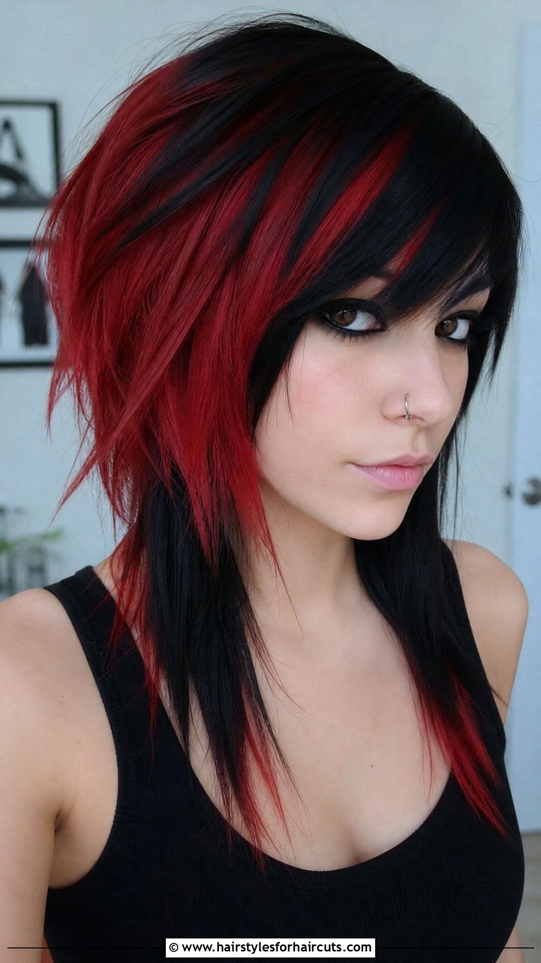 Emo Hair With Choppy Layers And Color Blocks - 25 choppy layers long hair layered emo haircuts - 25 choppy layers long hair layered emo haircuts