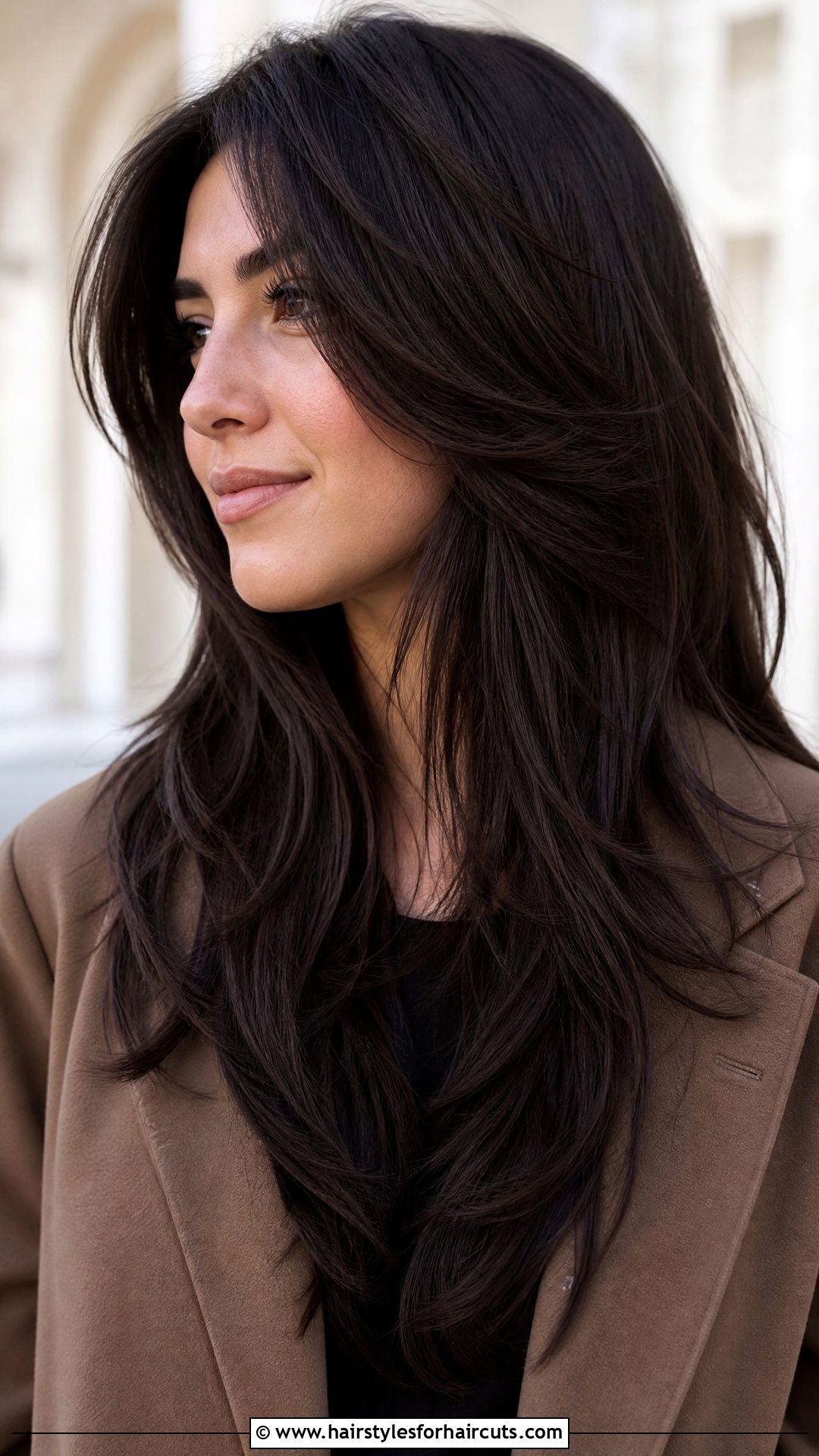 Espresso Brown Layered Hair - 25 different dyed hairstyles - 25 different dyed hairstyles