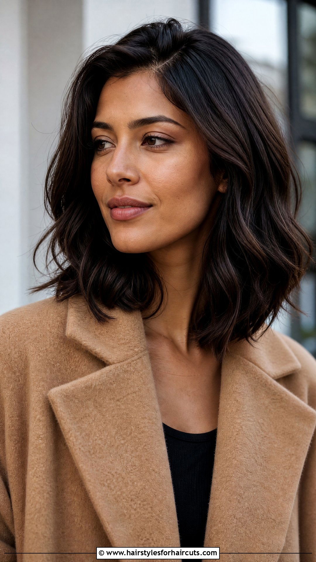 Espresso Brown Textured Lob - 25 short haircuts and color - 25 short haircuts and color