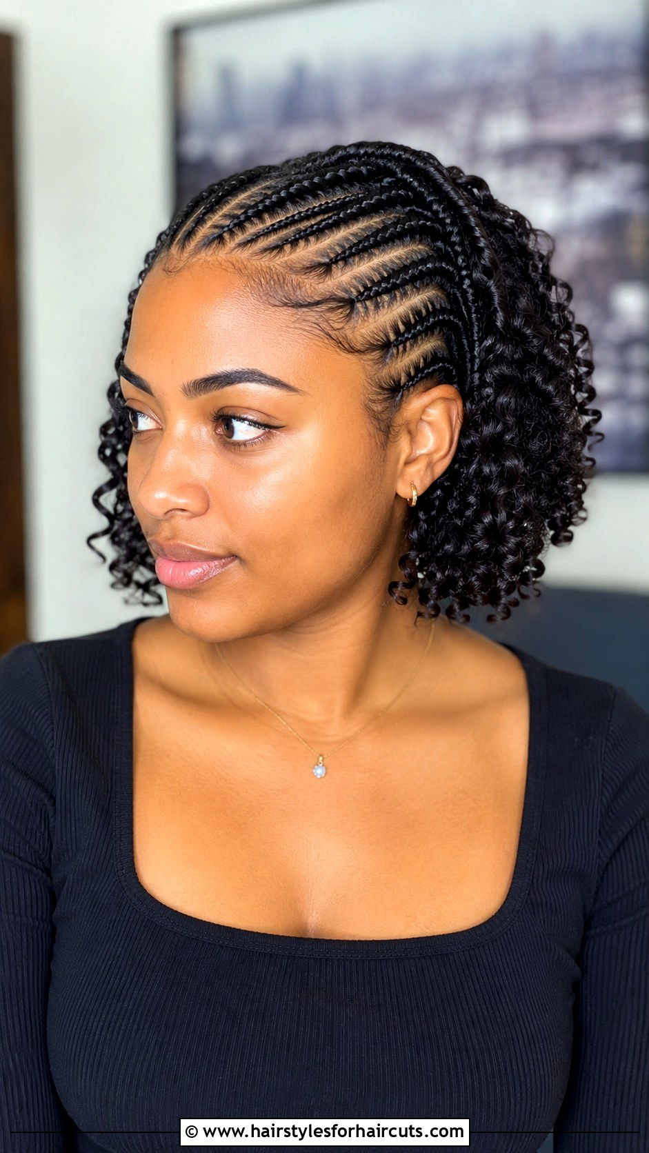 Ethiopian Braided Bob with Curly Weave - 25 natural fashion ethiopian hairstyles - 25 natural fashion ethiopian hairstyles