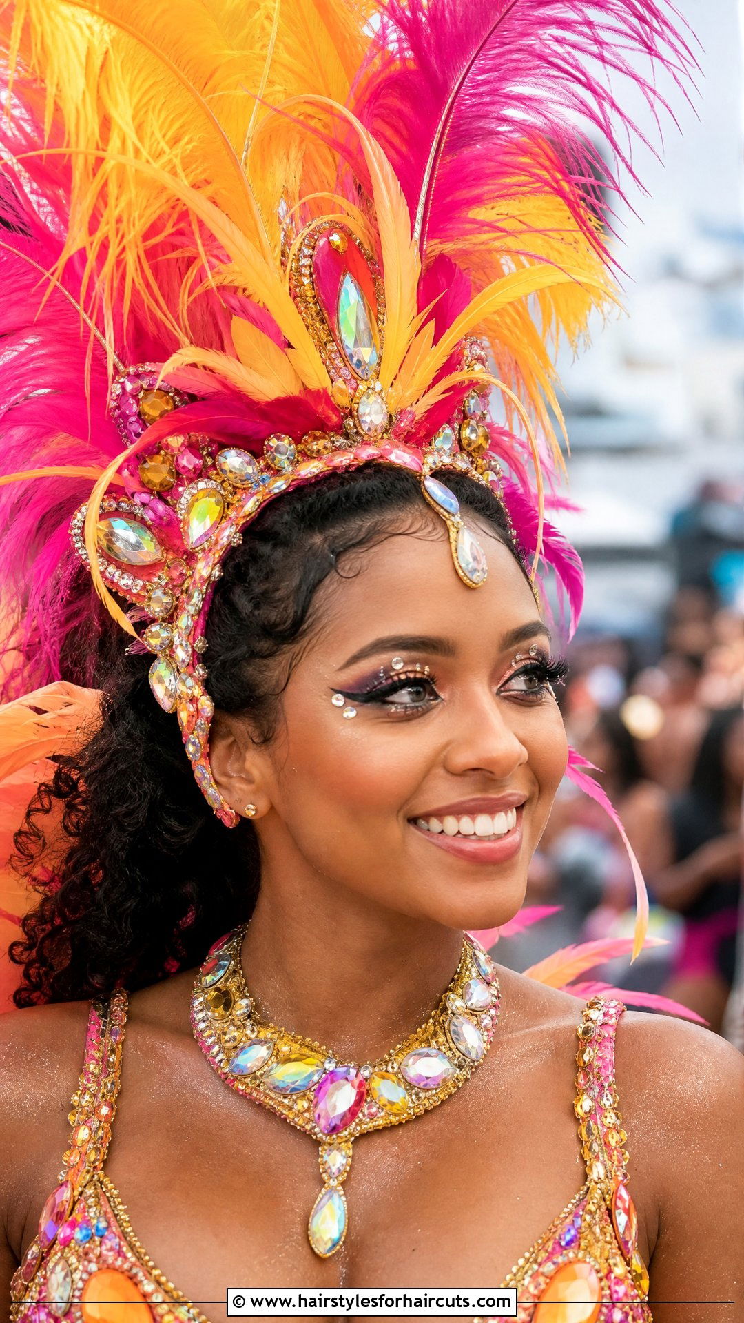 Exotic Carnival Feathered Hairstyle - 25 exotic hairstyles - 25 exotic hairstyles