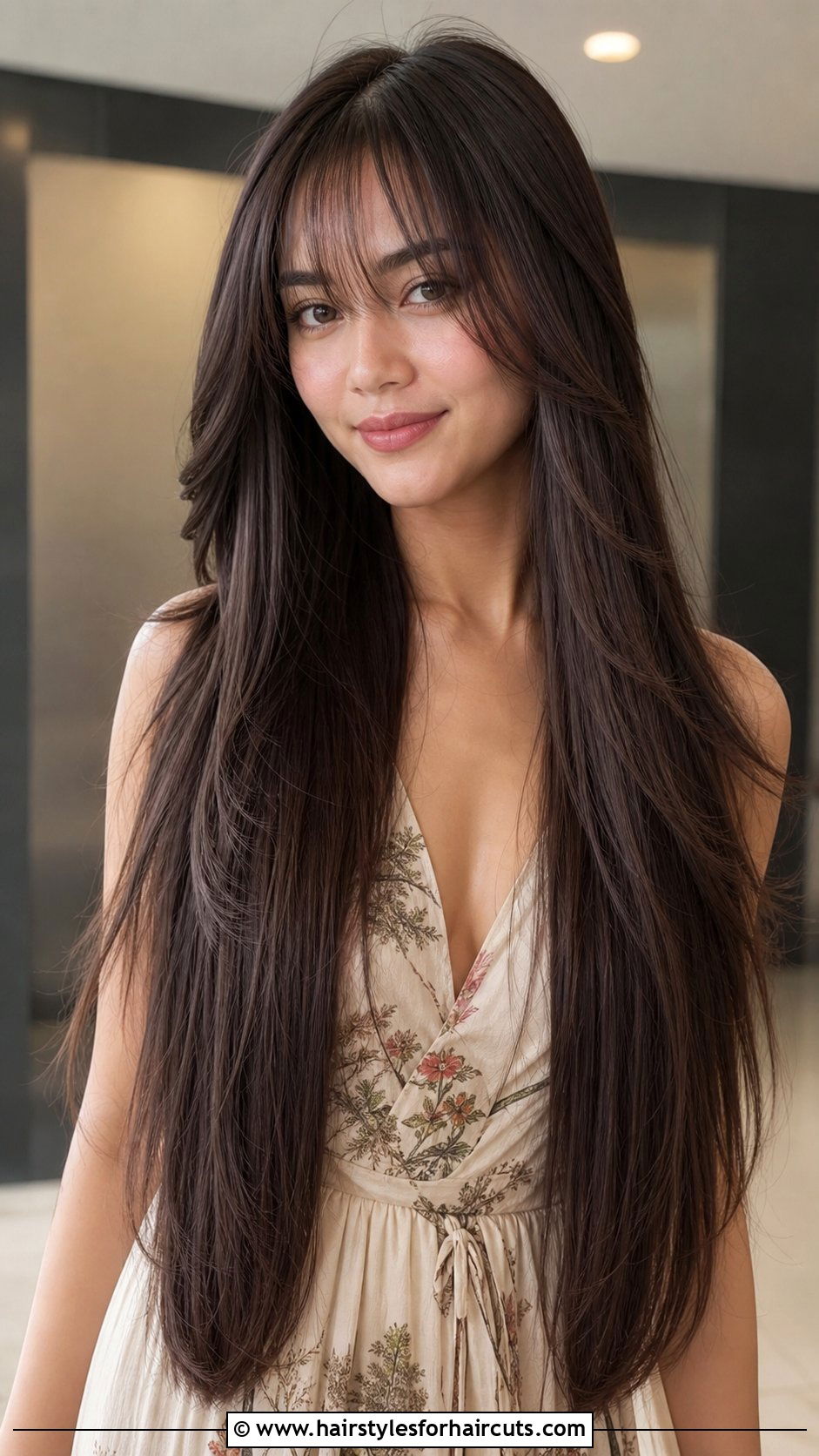 Extra Long Butterfly Cut With See Through Bangs - 25 butterfly haircuts with bangs straight hair - 25 butterfly haircuts with bangs straight hair