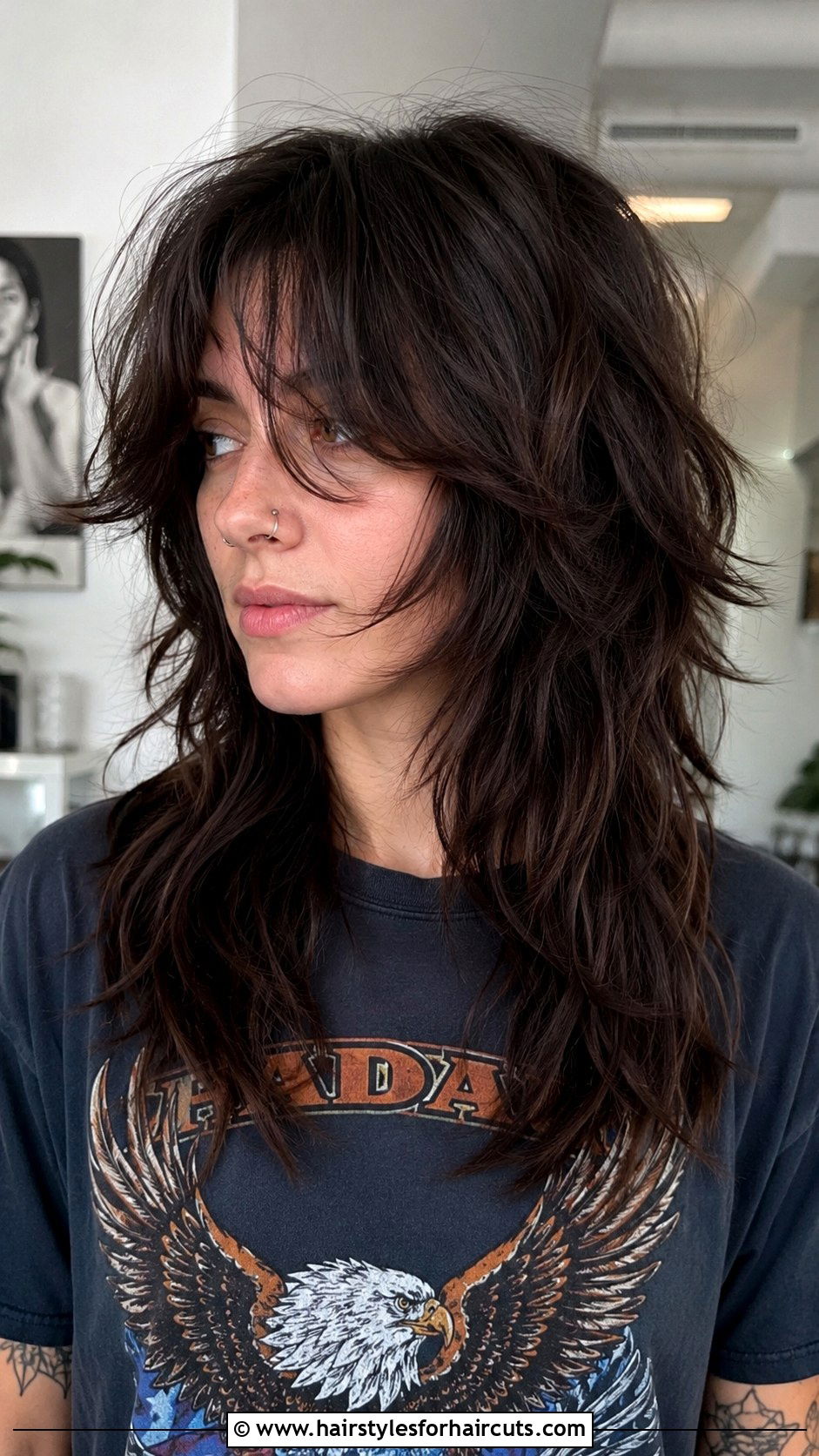 Face Framing Bang Wolf Haircut - 25 bang haircuts for thin hair - 25 bang haircuts for thin hair