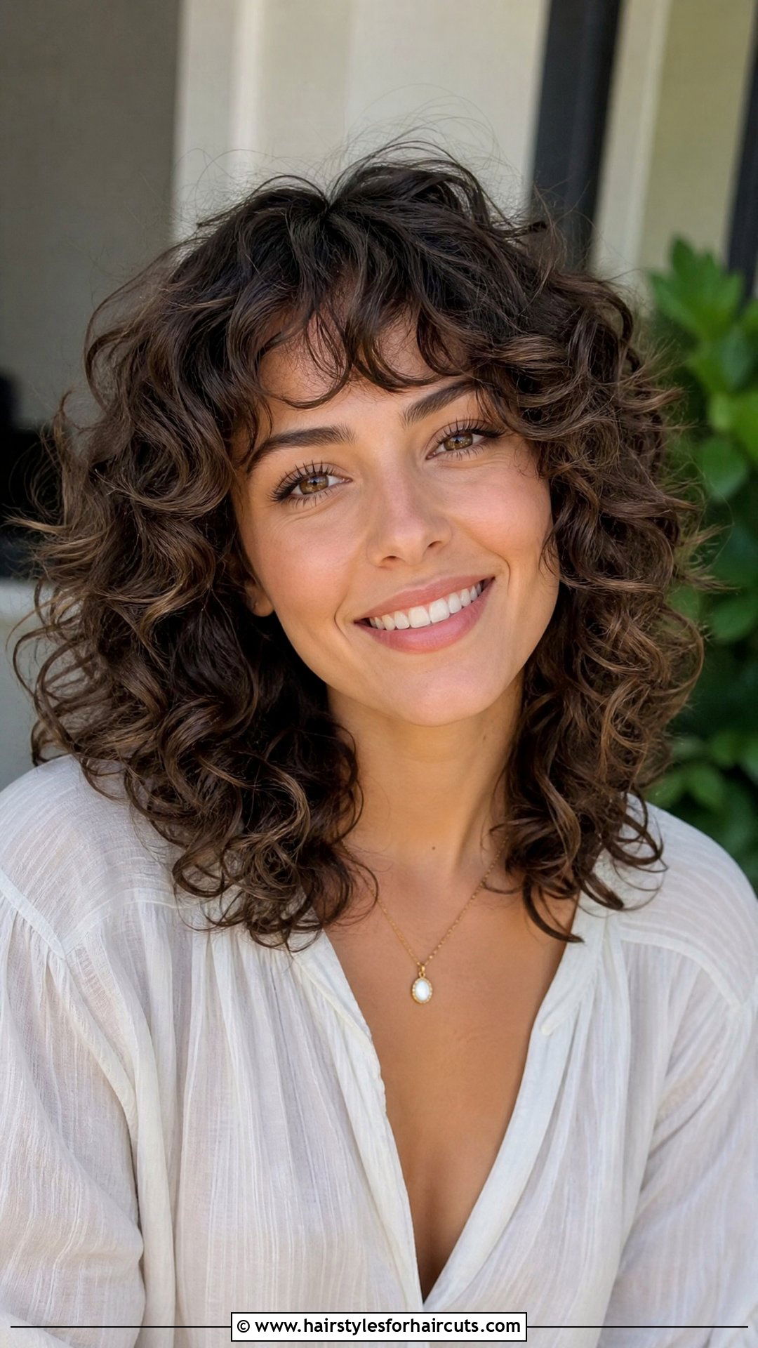 Face Framing Layered Curly Cut - 25 haircuts for shoulder length curly hair - 25 haircuts for shoulder length curly hair