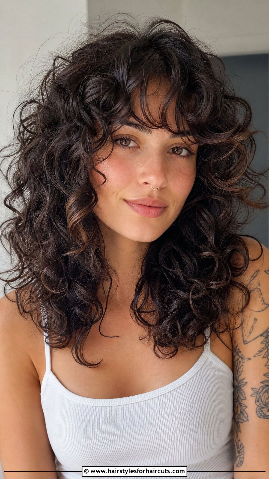 Face Framing Layered Curly Hair - 25 womens curly hairstyles - 25 womens curly hairstyles