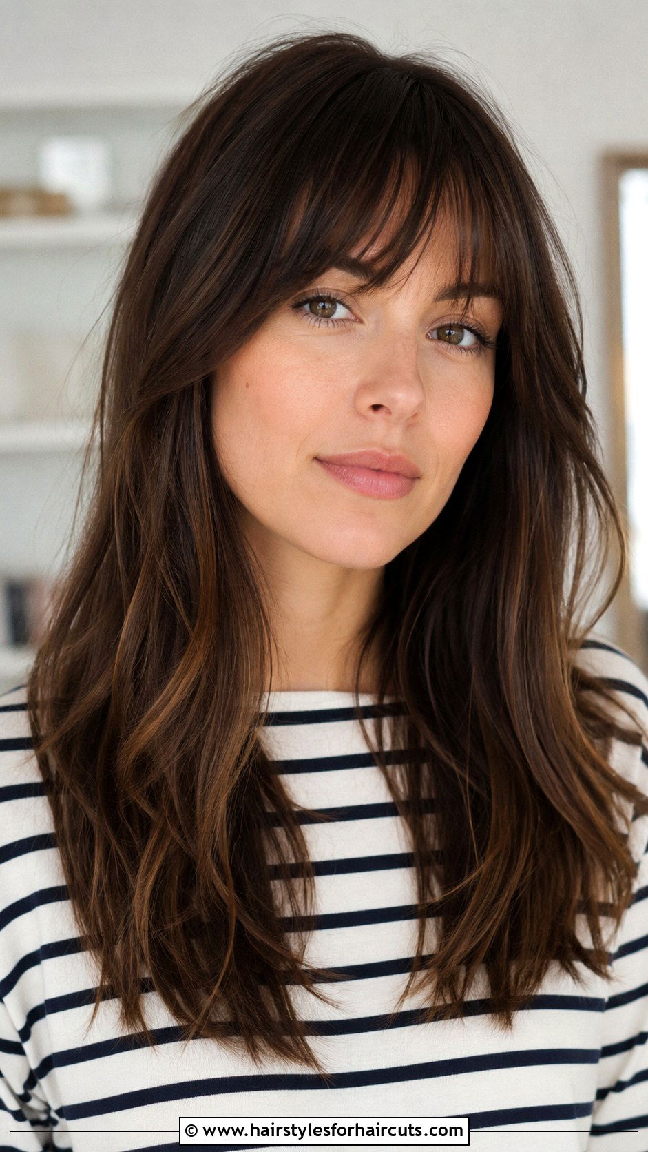 Face Framing Long Hair With Birkin Bangs - 25 easy hairstyles for long hair with bangs - 25 easy hairstyles for long hair with bangs