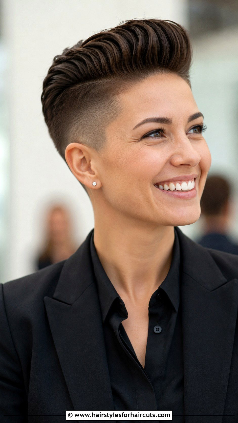 Fade With Sleek Pompadour - 25 fade african ladies haircuts - 25 fade african ladies haircuts