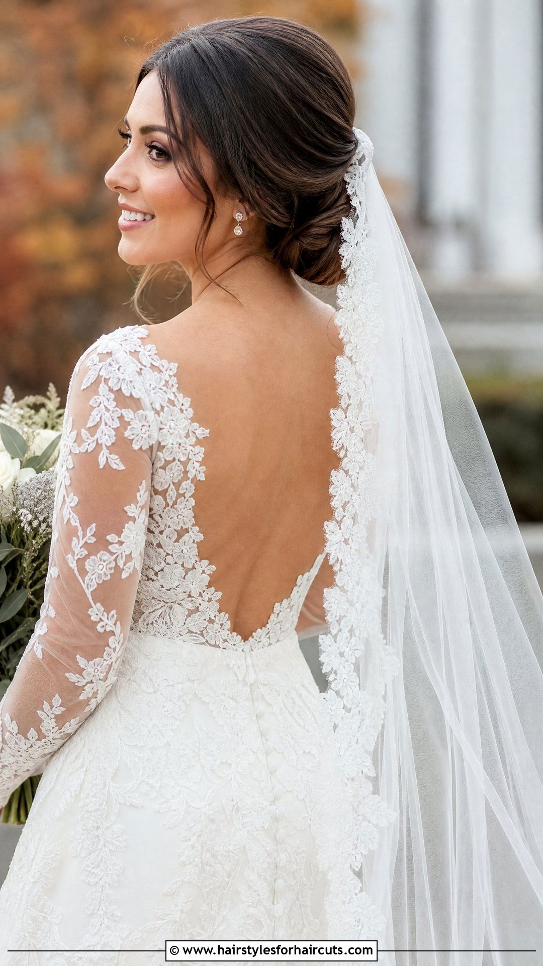 Fall Wedding Hairstyle With Veil - 25 fall wedding hairstyles - 25 fall wedding hairstyles