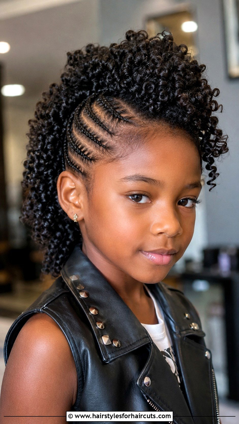 Faux Hawk Puff Braids - 25 black girls hairstyles for kids - 25 black girls hairstyles for kids