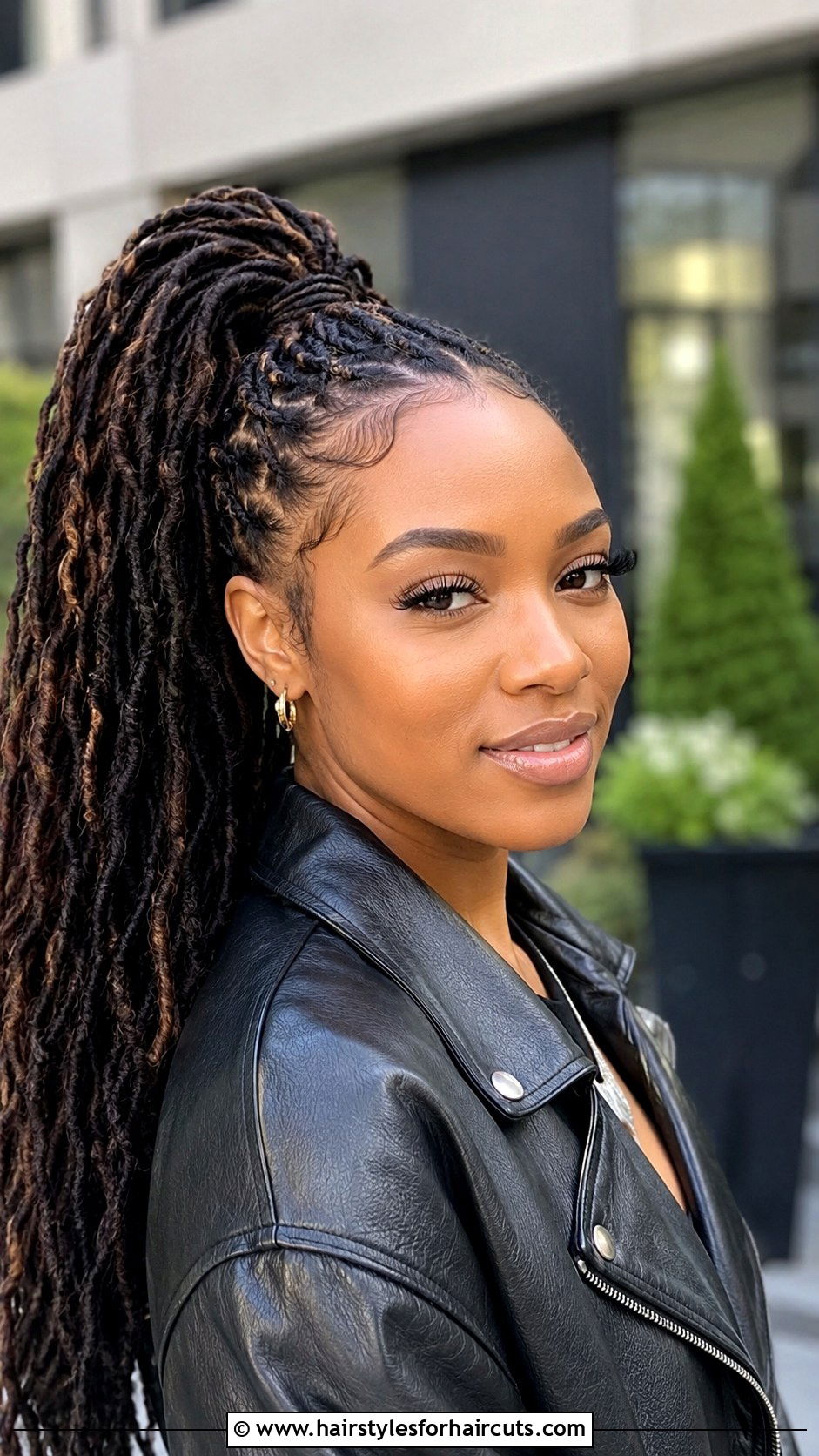 Faux Locs Ponytail - 25 rainy day hairstyles for black hair - 25 rainy day hairstyles for black hair