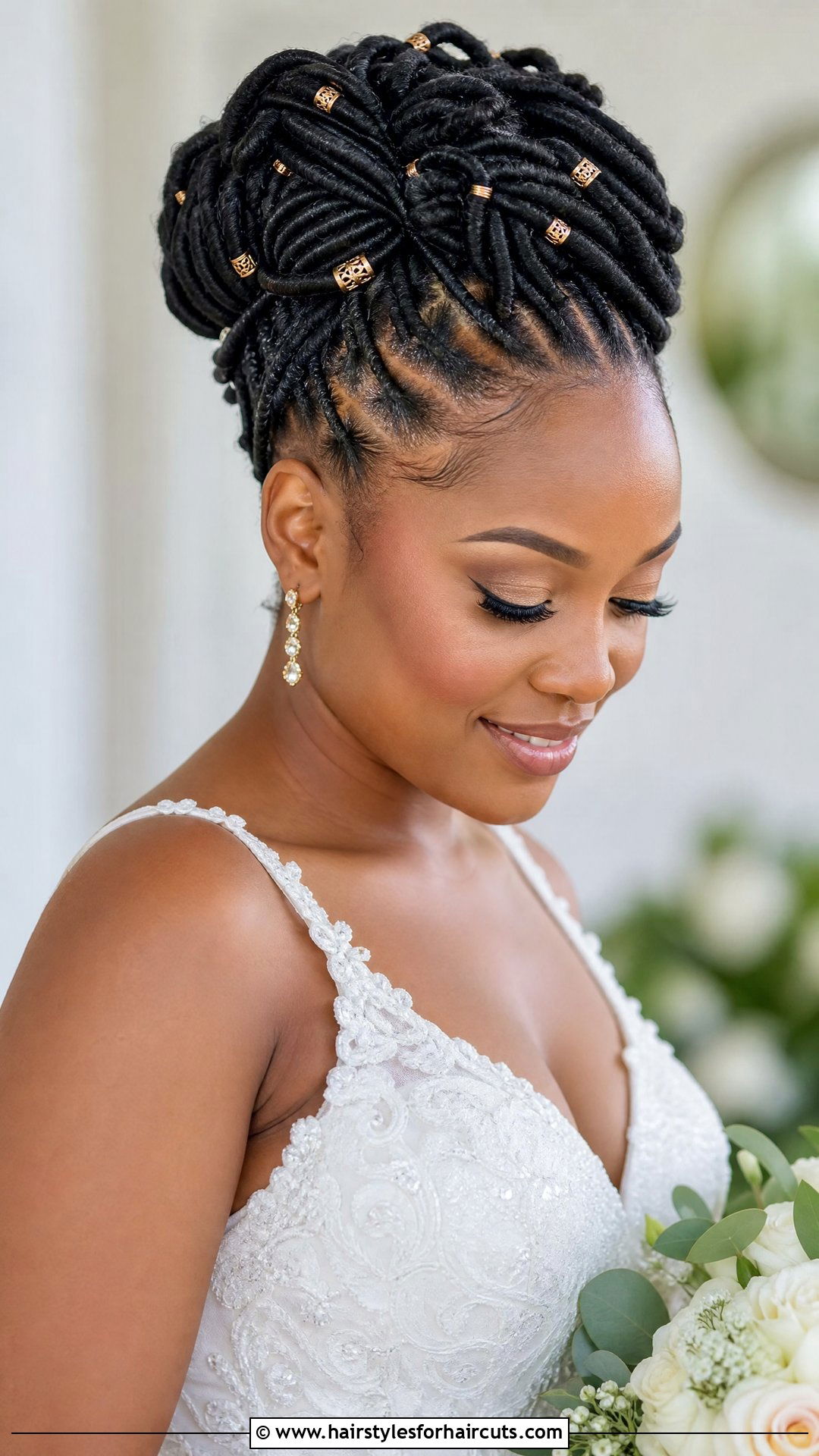 Faux Locs Updo - 25 wedding hairstyles for black women - 25 wedding hairstyles for black women