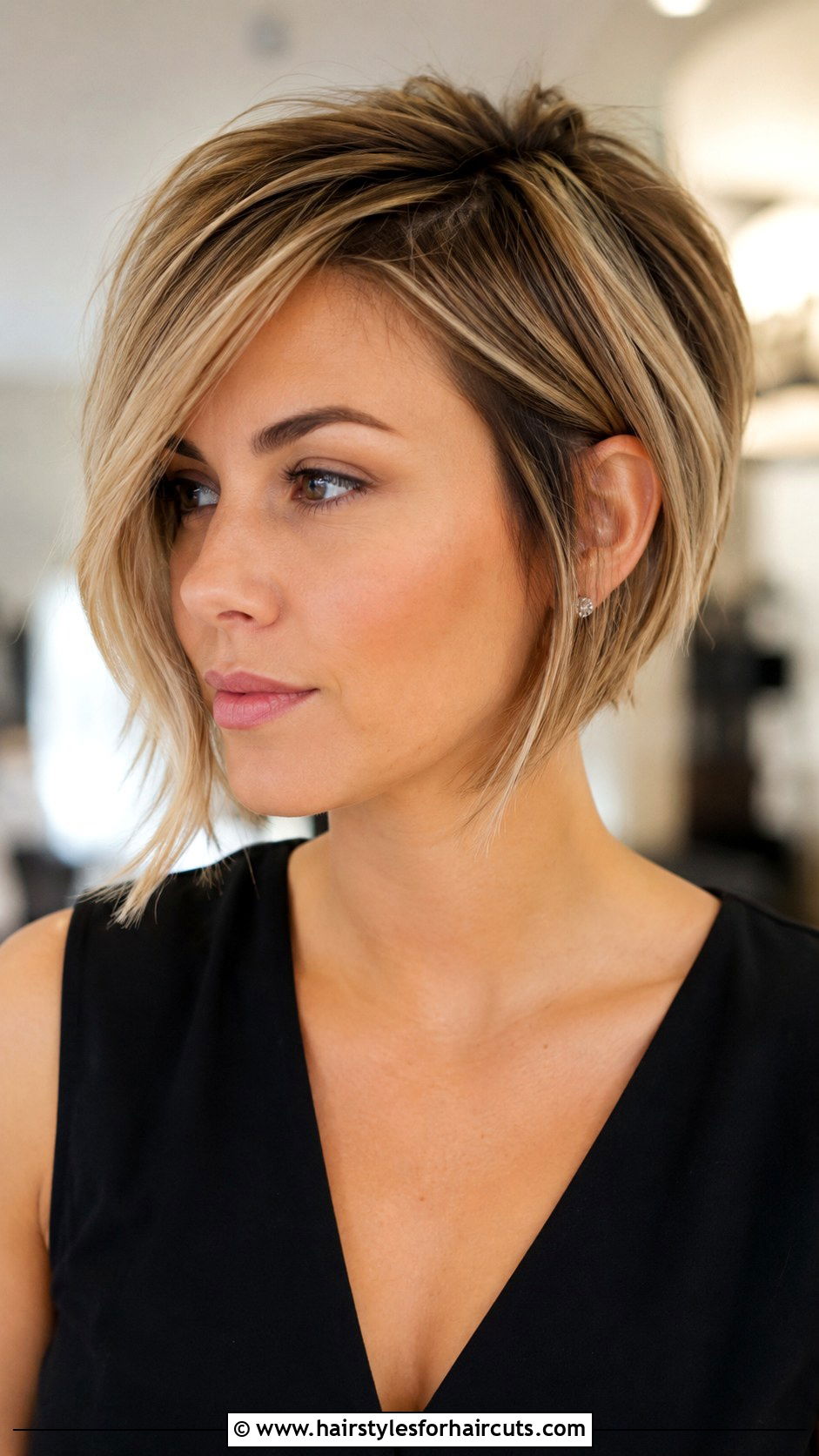 Feathered Asymmetrical Bob - 25 feather haircuts for medium hair - 25 feather haircuts for medium hair
